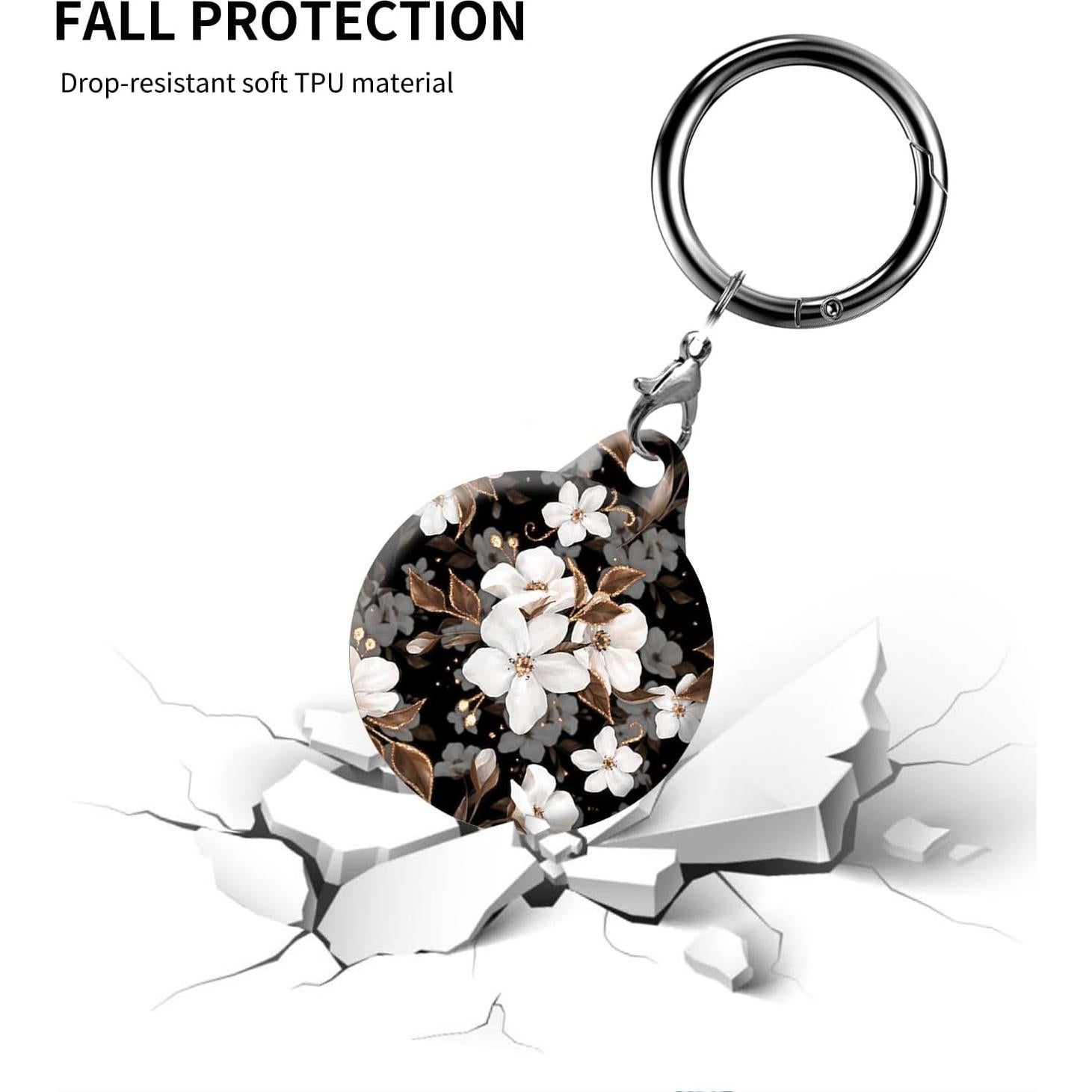 Soporte para AirTag AKPZV con Cubierta Protectora Negra/Dorada