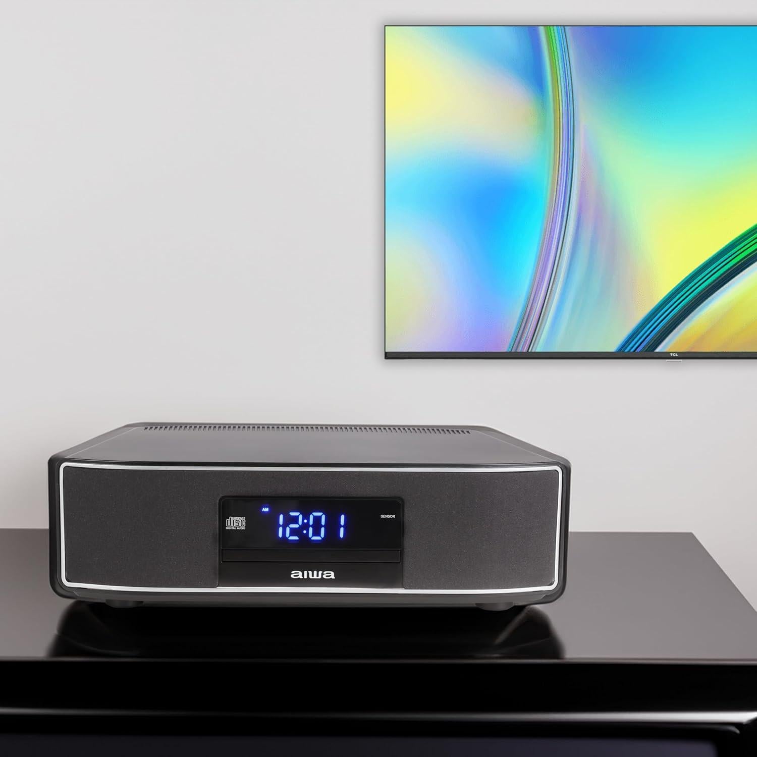 Altavoz AIWA Exos-5 30W RMS Bluetooth CD Radio FM Negro