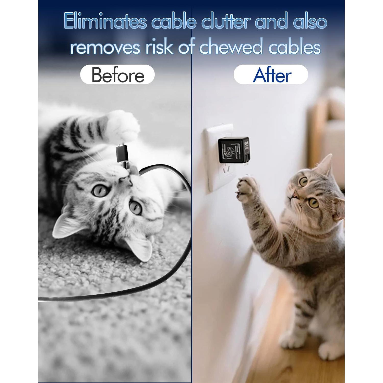 Cargador GaN 45W W & O Retráctil con Cables Tipo-C y Lightning