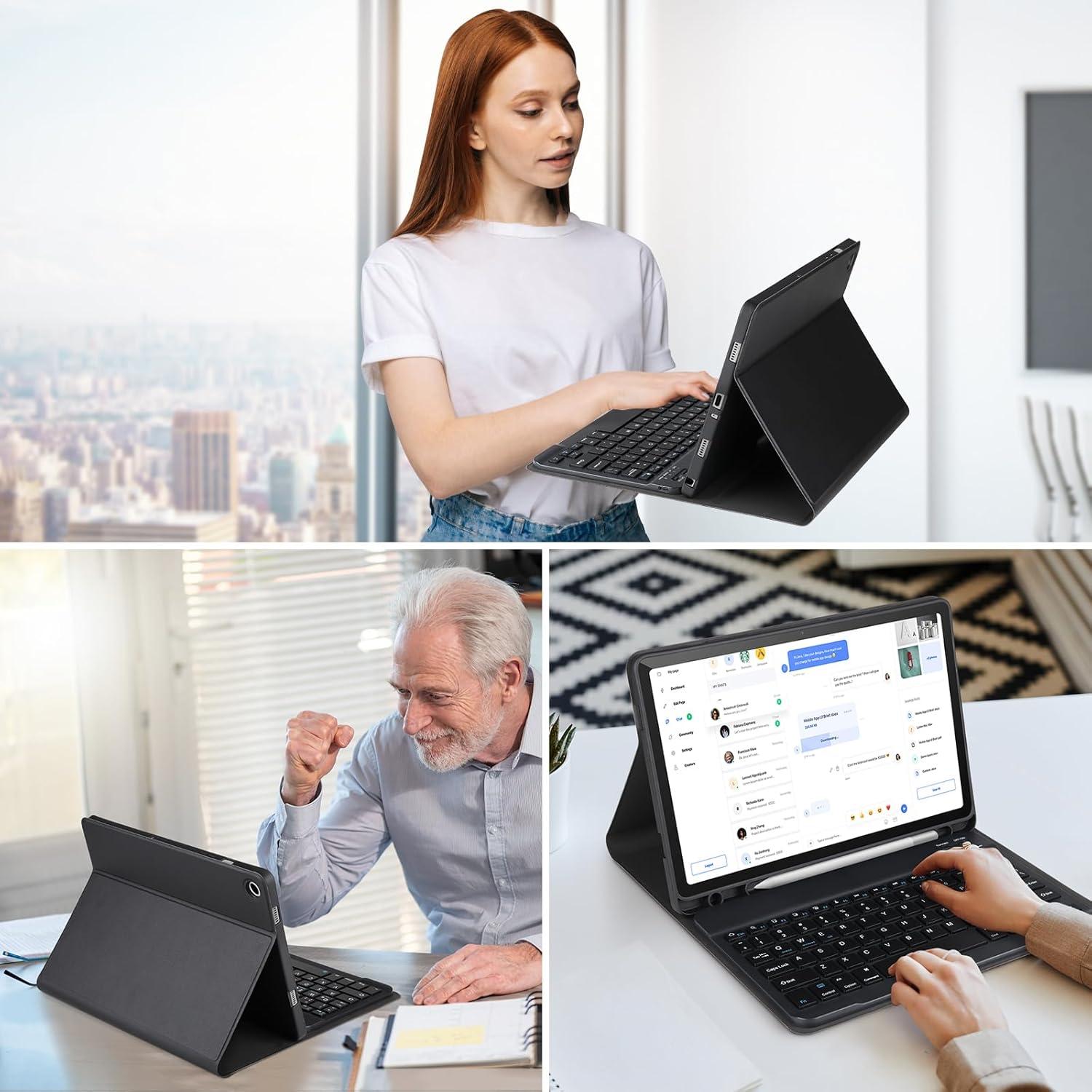 Funda con Teclado Bluetooth para Samsung Galaxy Tab A9+ 11'' 2023