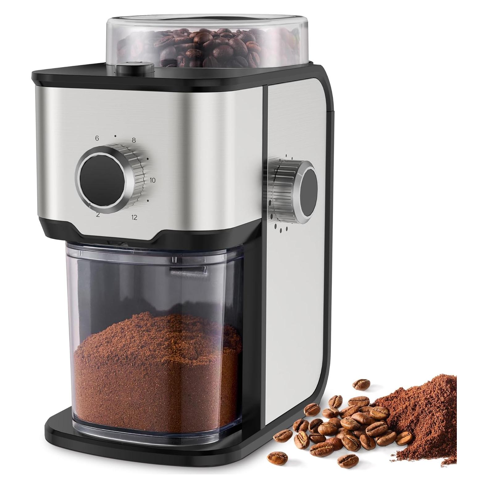 Molino de Café Eléctrico Ollygrin 2-12 Tazas Acero Inoxidable