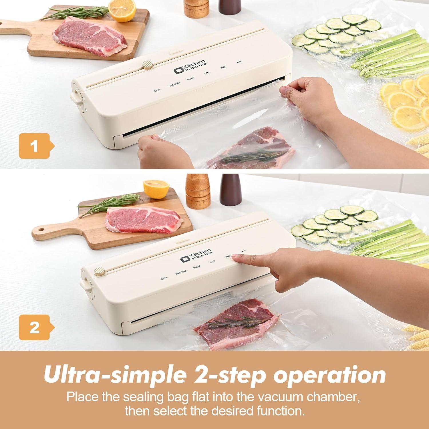 Selladora al Vacío Cocina en la Caja VS2035 120W Beige