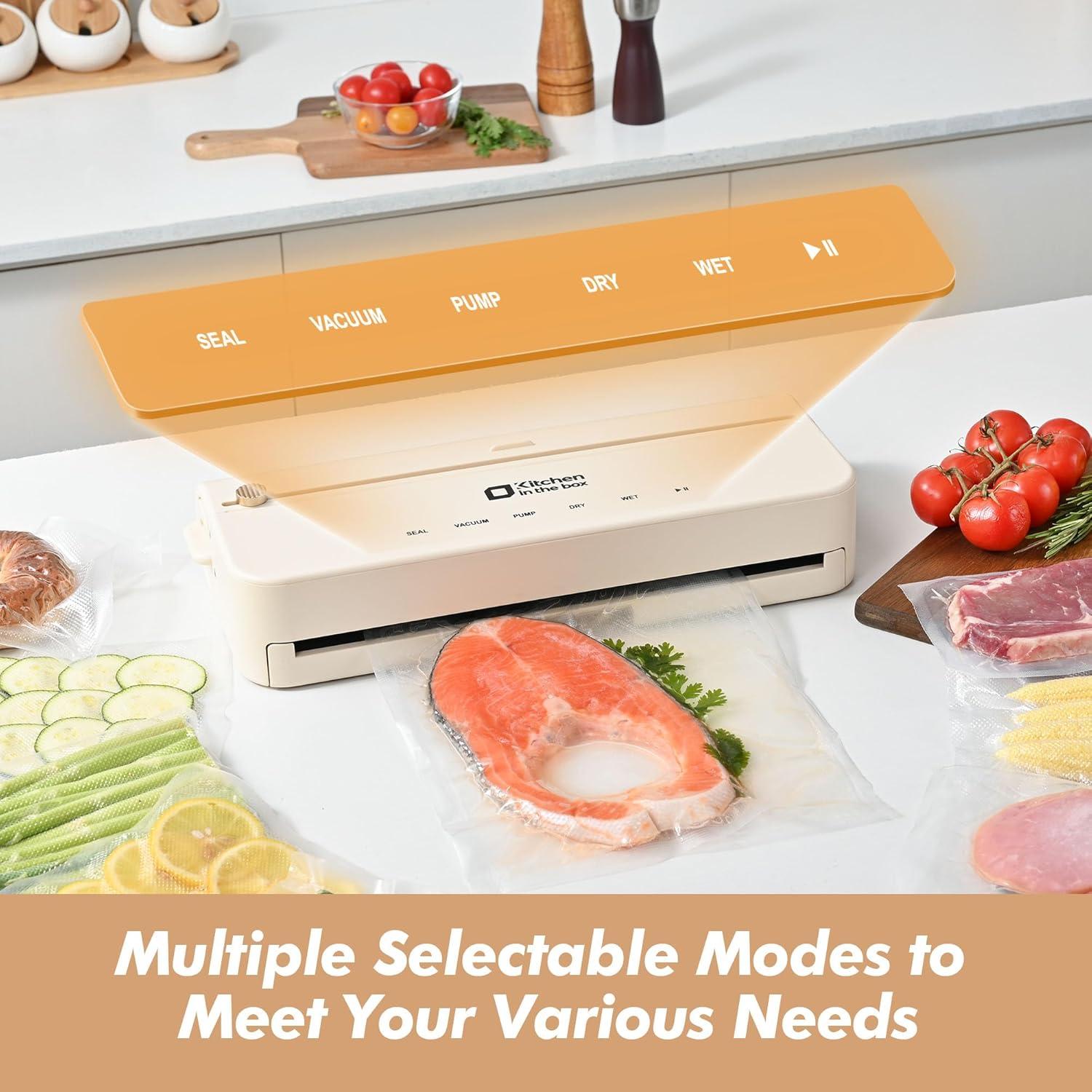 Selladora al Vacío Cocina en la Caja VS2035 120W Beige