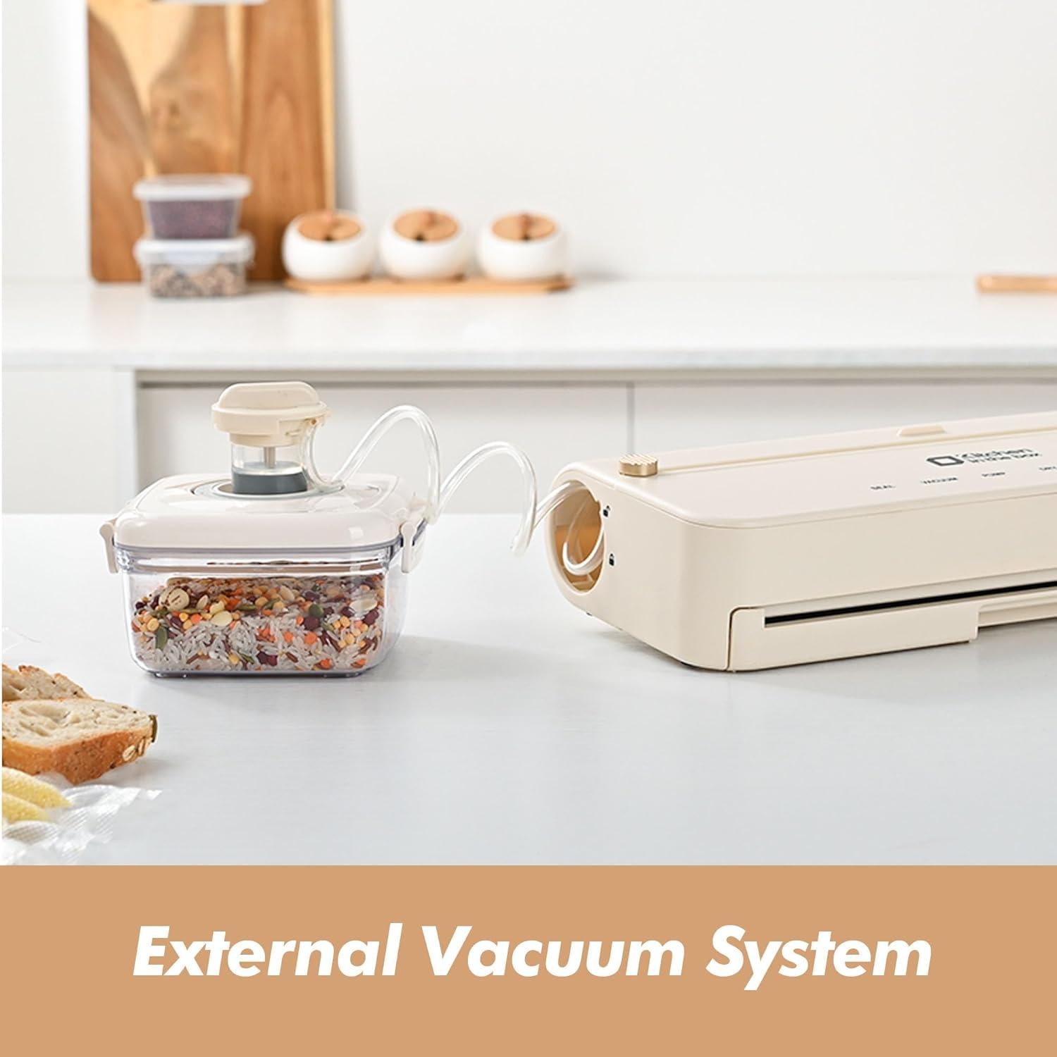 Selladora al Vacío Cocina en la Caja VS2035 120W Beige