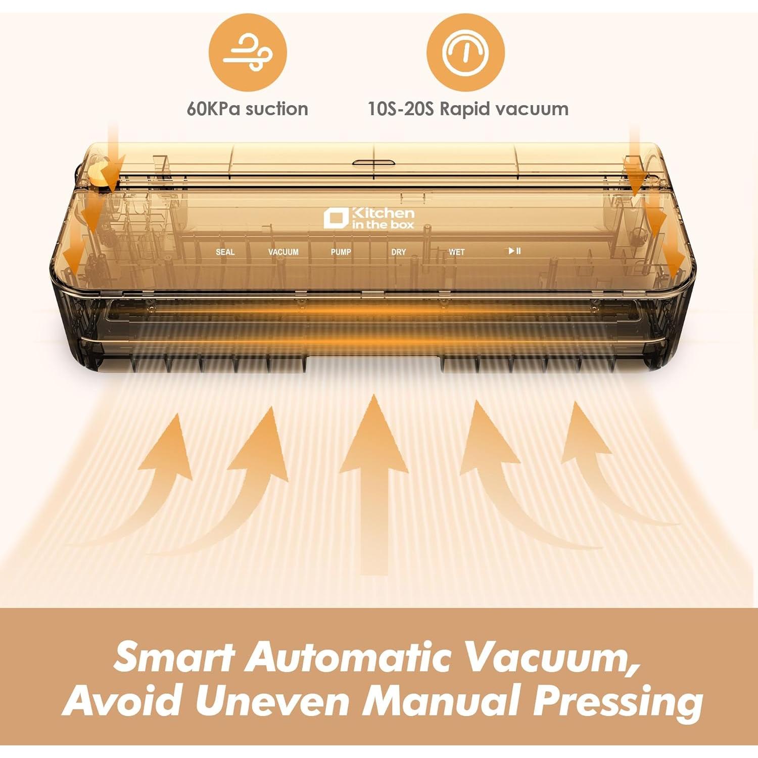 Selladora al Vacío Cocina en la Caja VS2035 120W Beige