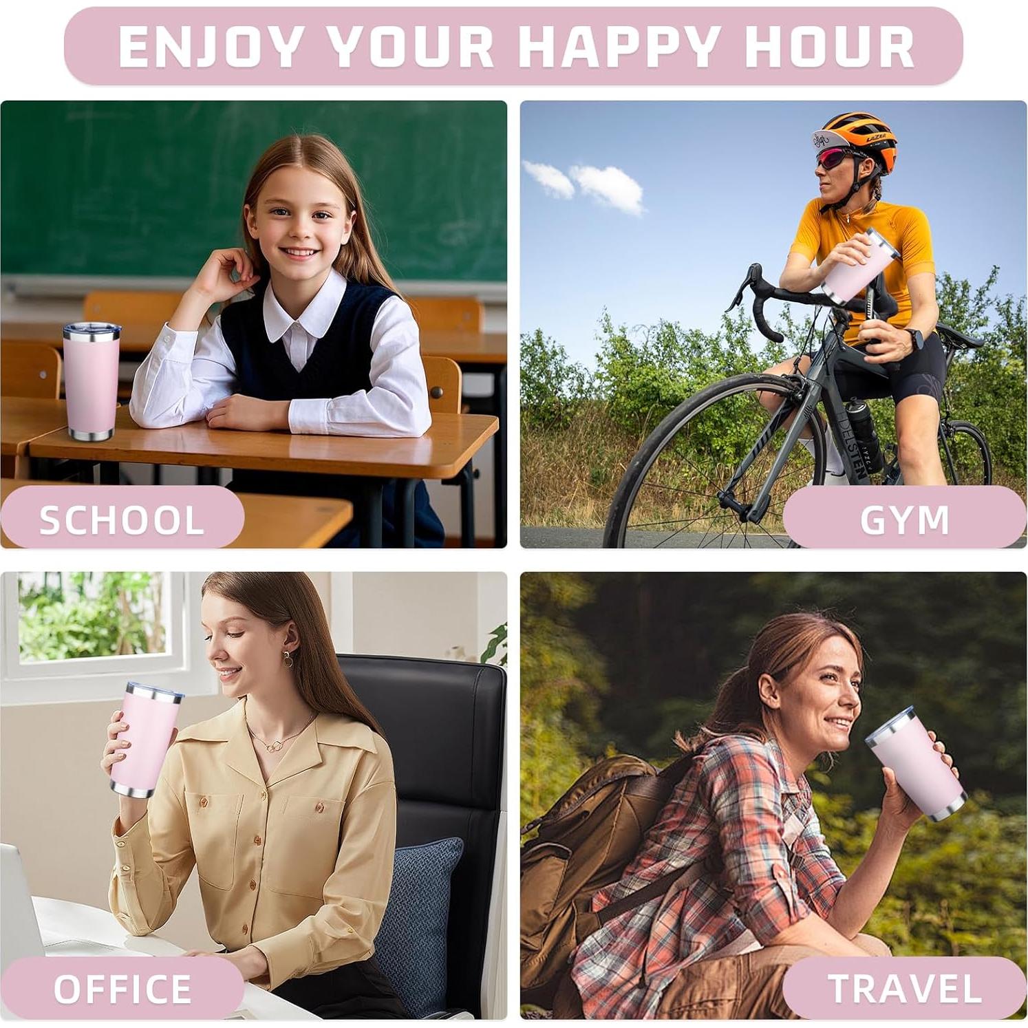 Vaso Térmico FristChoice 20oz Acero Inoxidable Rosa