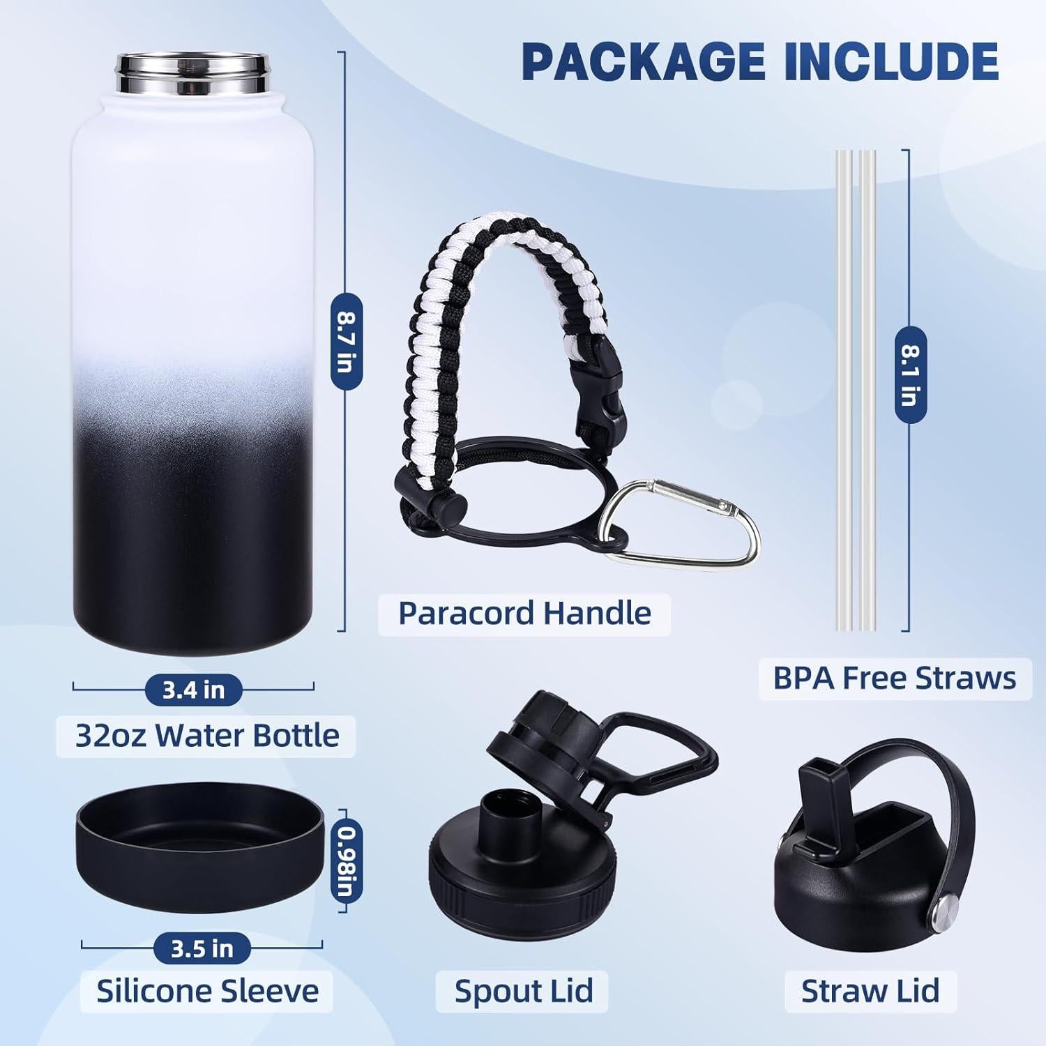 Botella de Agua Aislada CoolSub 32 oz Acero Inoxidable Doble Pared