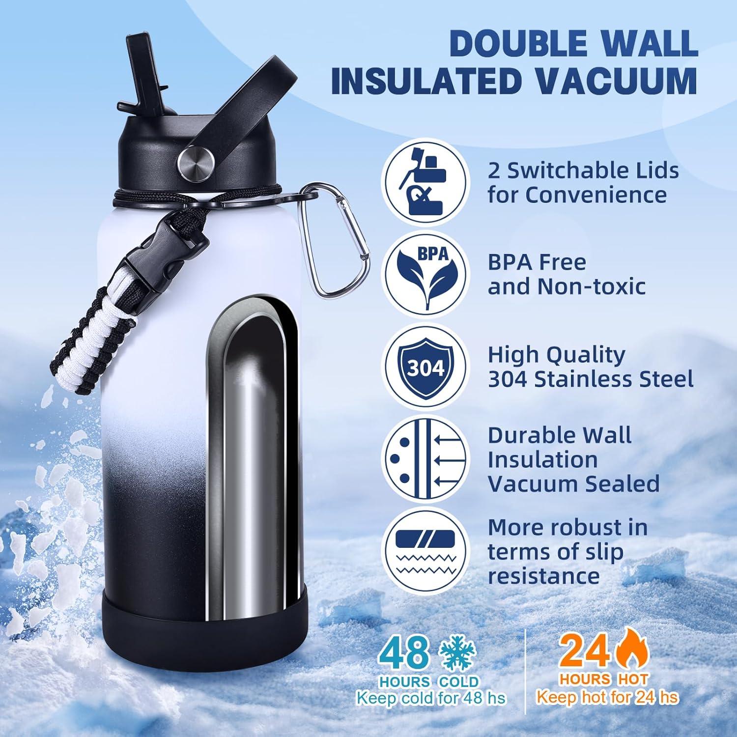 Botella de Agua Aislada CoolSub 32 oz Acero Inoxidable Doble Pared