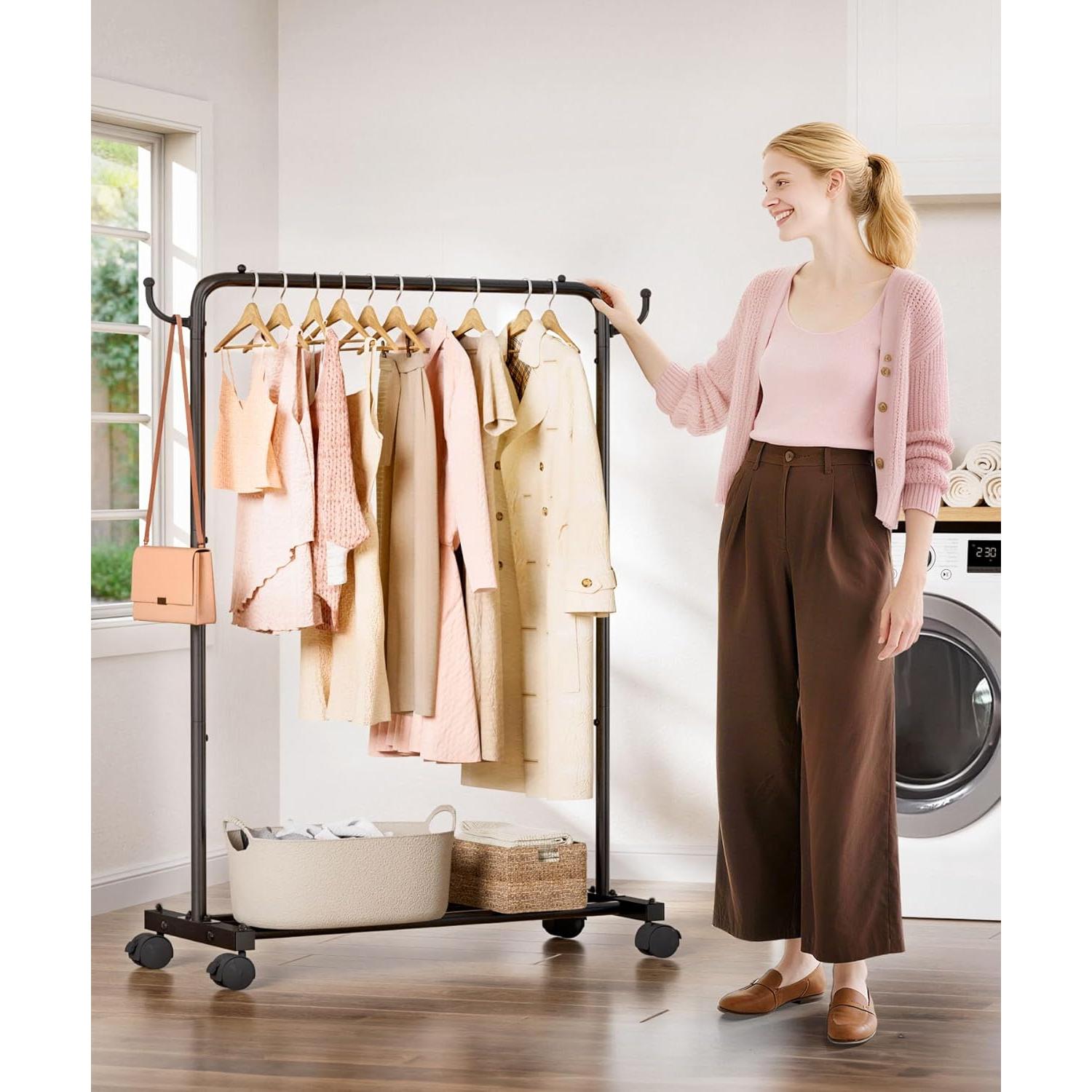 Perchero de Ropa Homde 81cm Alta Resistencia 54kg Negro