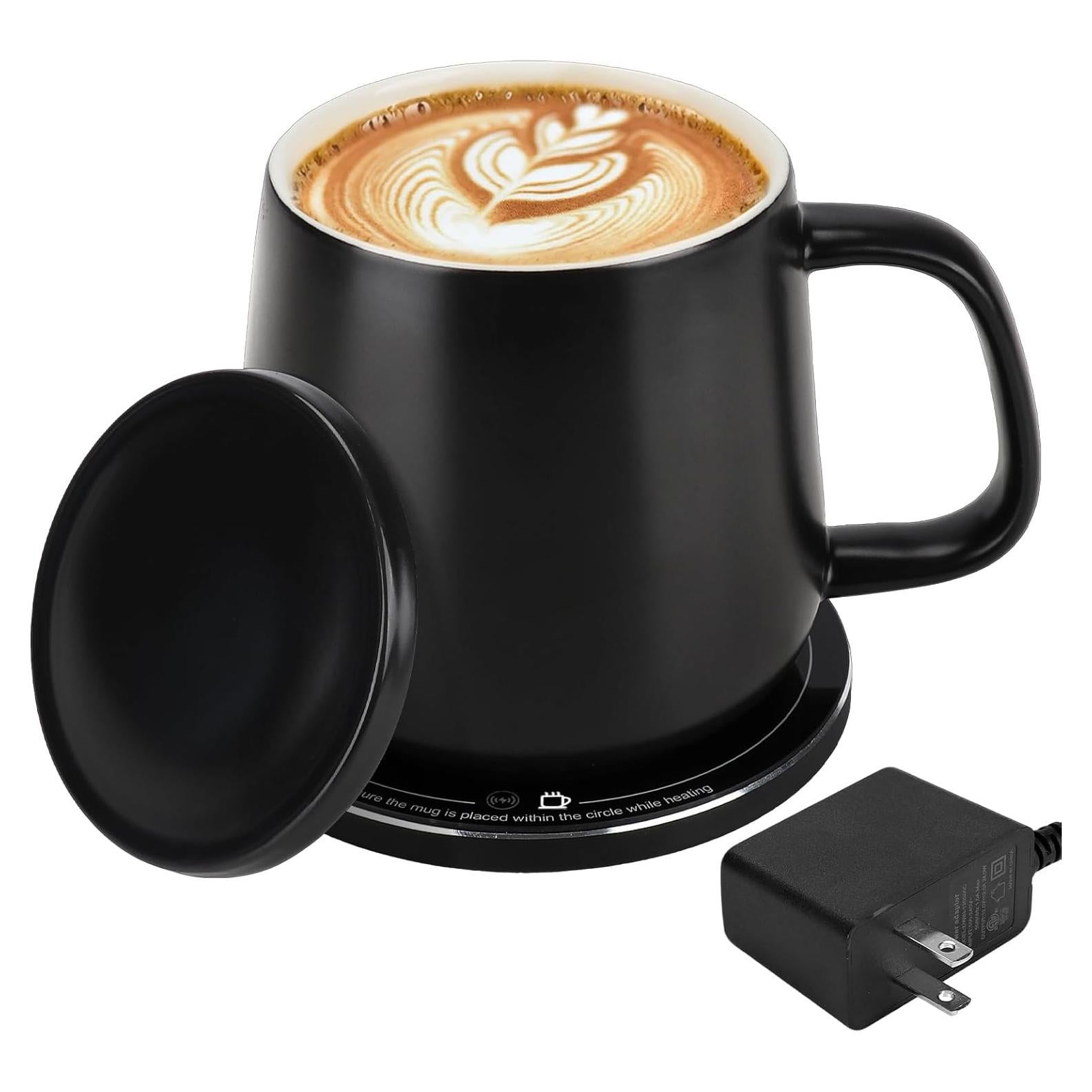 Taza Cerámica Inteligente USB 355ml Calentamiento 55°C Negro
