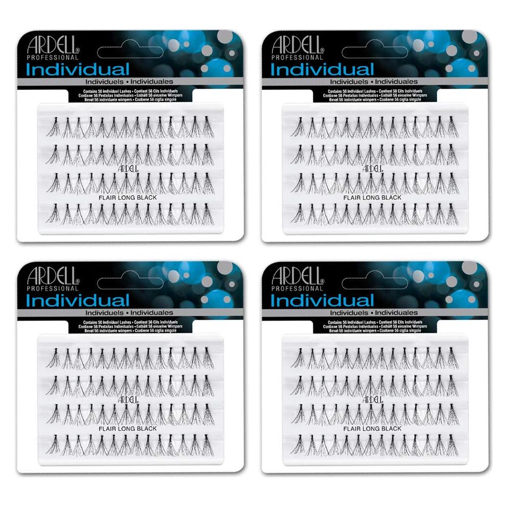Pestañas Postizas Ardell Largas Negras - Kit de 4 Unidades