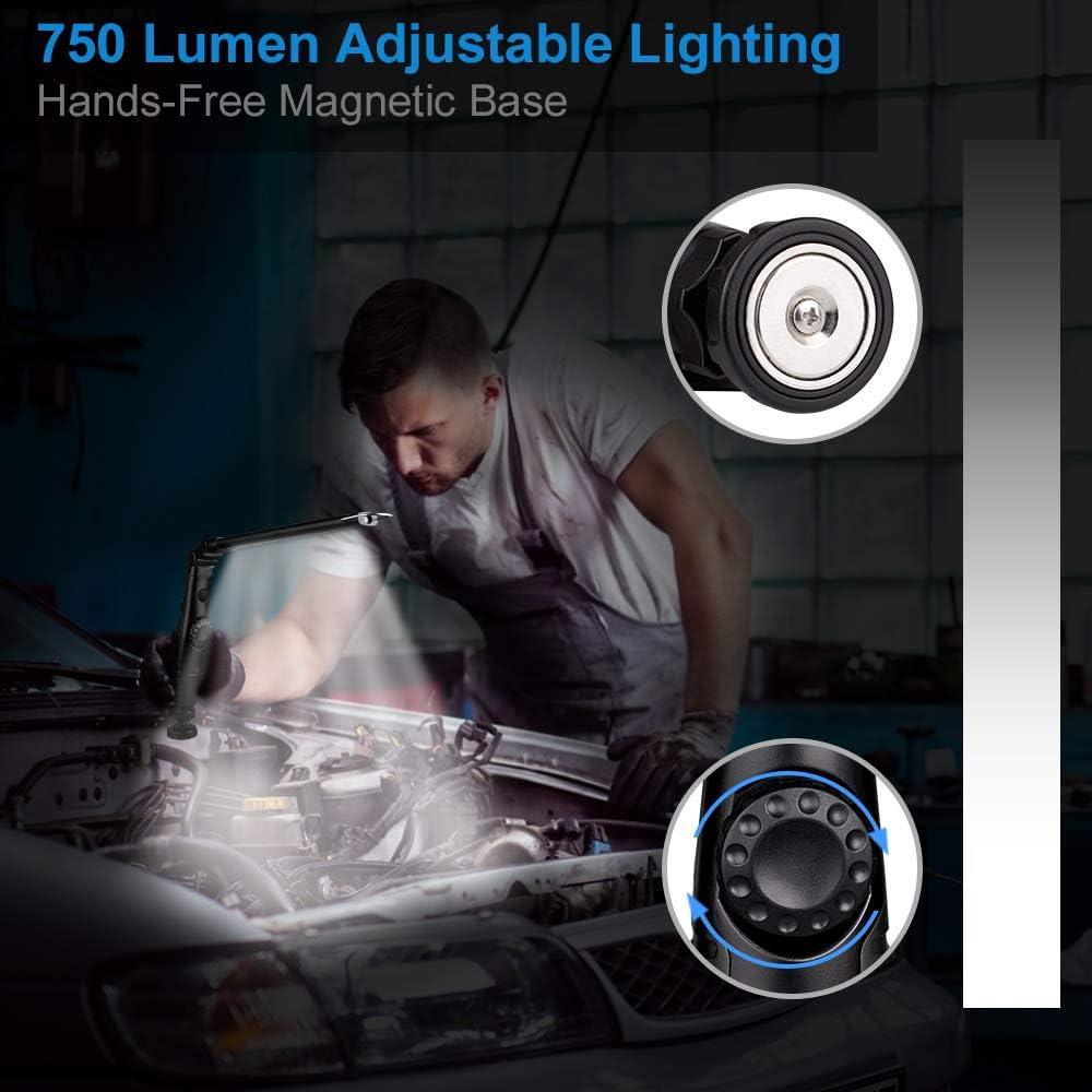 Luz de Trabajo LED ORHOMELIFE 750 Lúmenes Plegable 2 Paquete