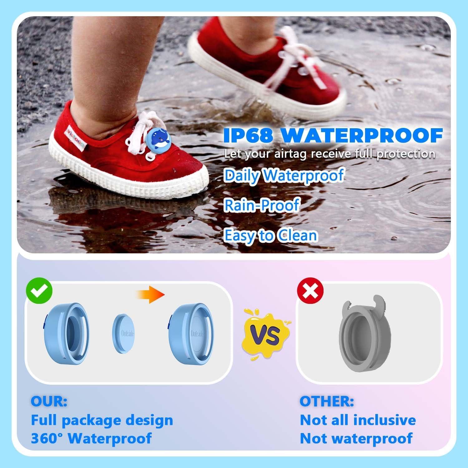 Soporte de Zapatos AirTag BIQIRE 2 Paquete Azul y Rosa