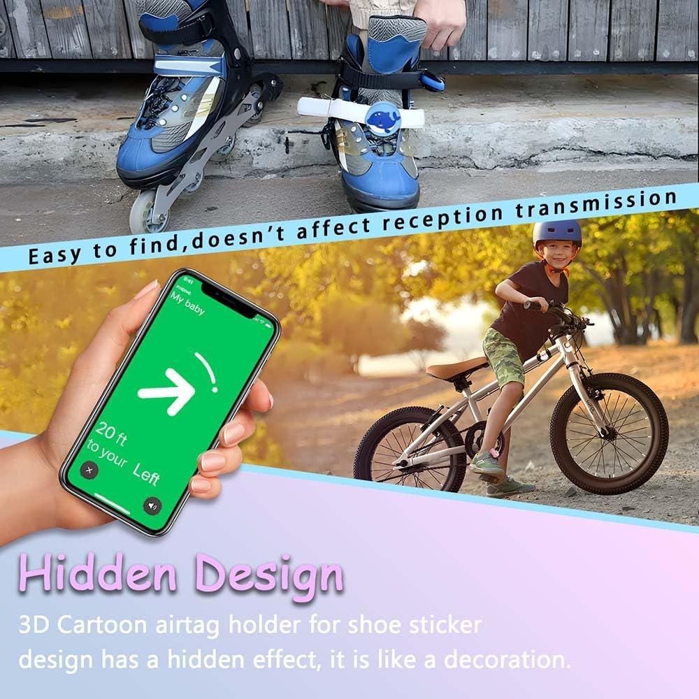Soporte de Zapatos AirTag BIQIRE 2 Paquete Azul y Rosa