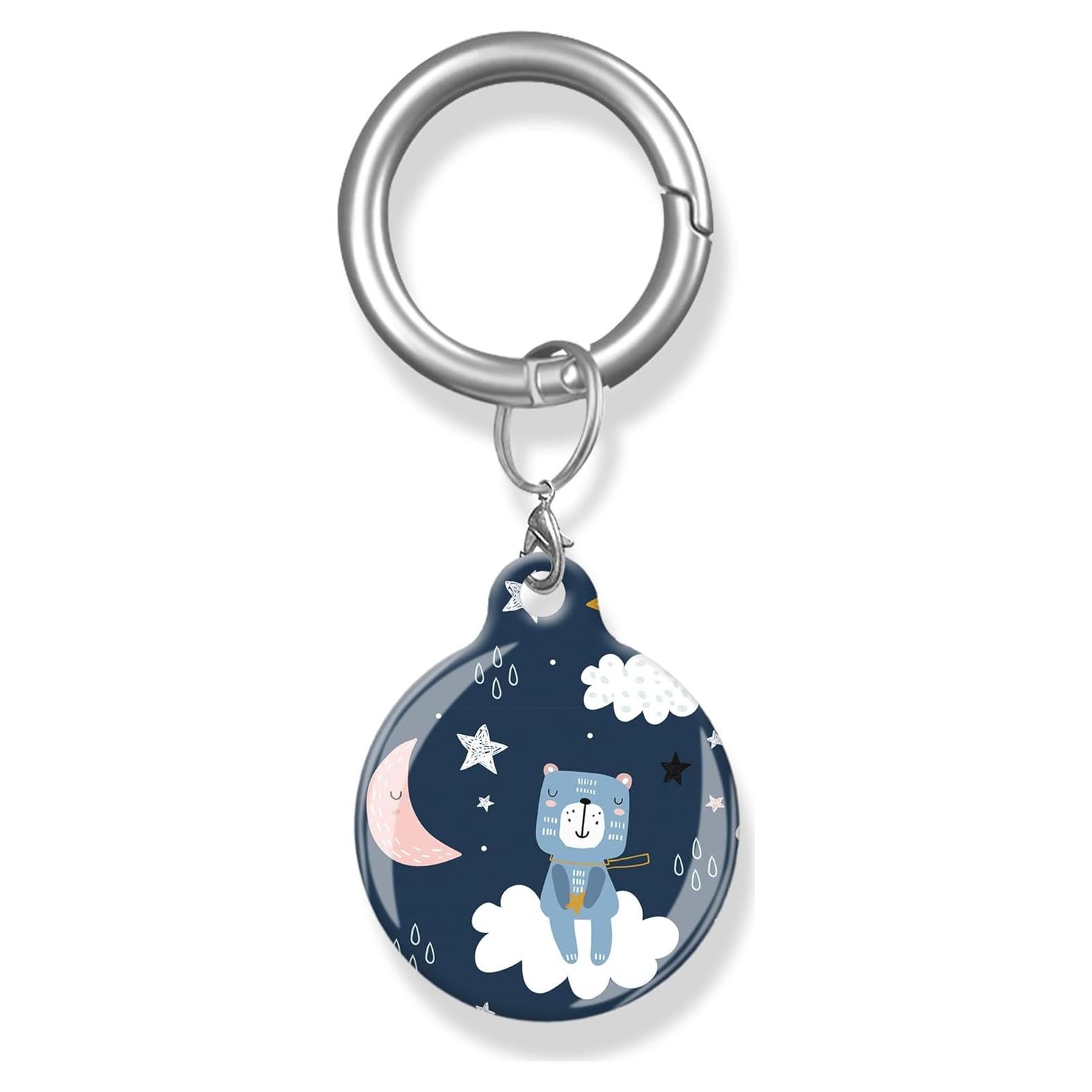 Estuche para AirTag ZEKICE Oso Azul - Protección Antiarañazos