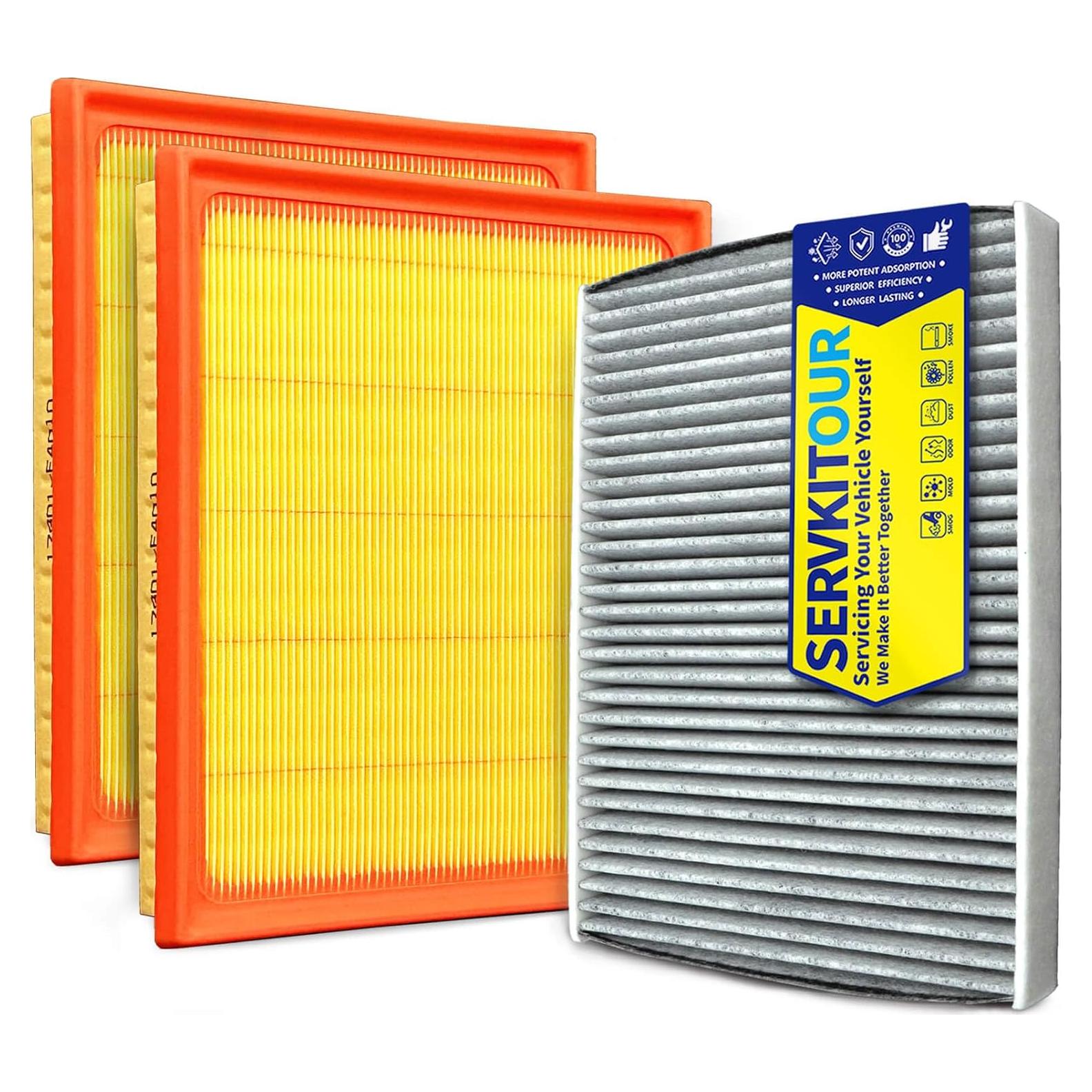 Kit de Filtros de Aire de Cabina y Motor SERVKITOUR Tundra Sequoia