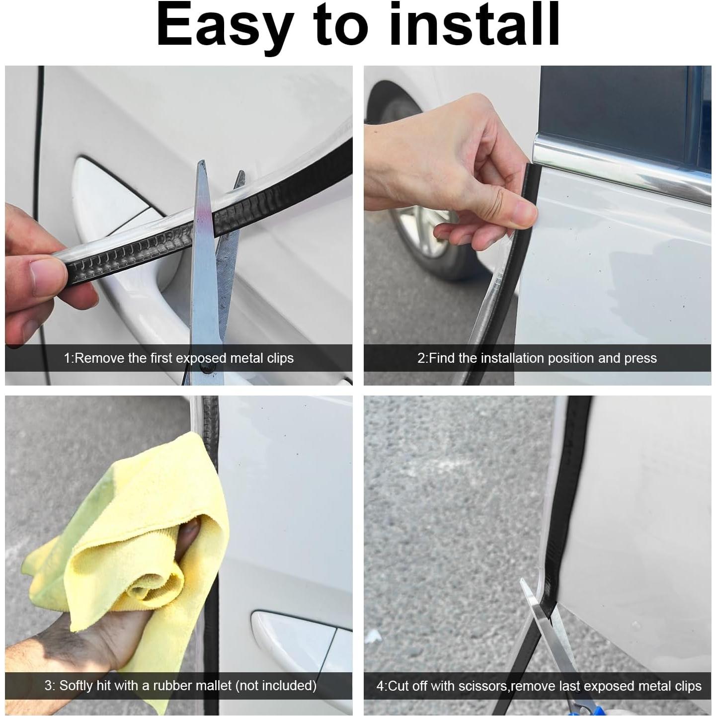 Protector de Bisel de Puerta SINGARO 10M Aislante de Sonido Negro