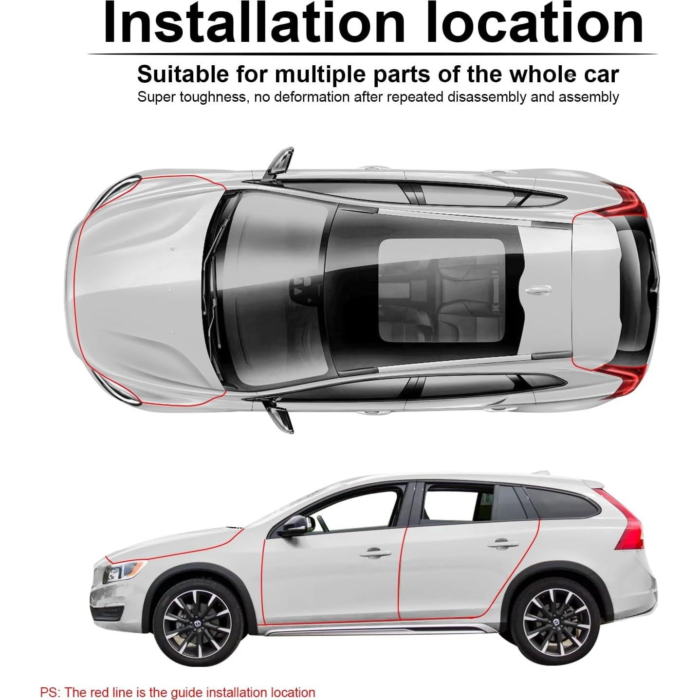 Protector de Bisel de Puerta SINGARO 10M Aislante de Sonido Negro