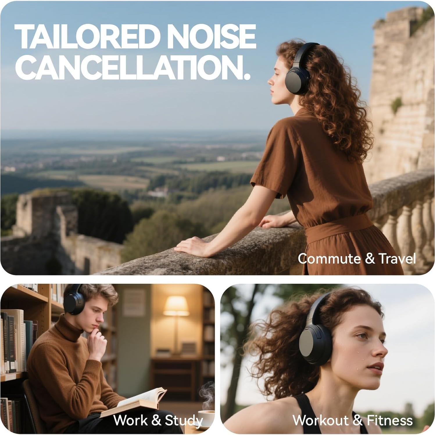 Auriculares Inalámbricos SunoFi con Cancelación de Ruido - Negro