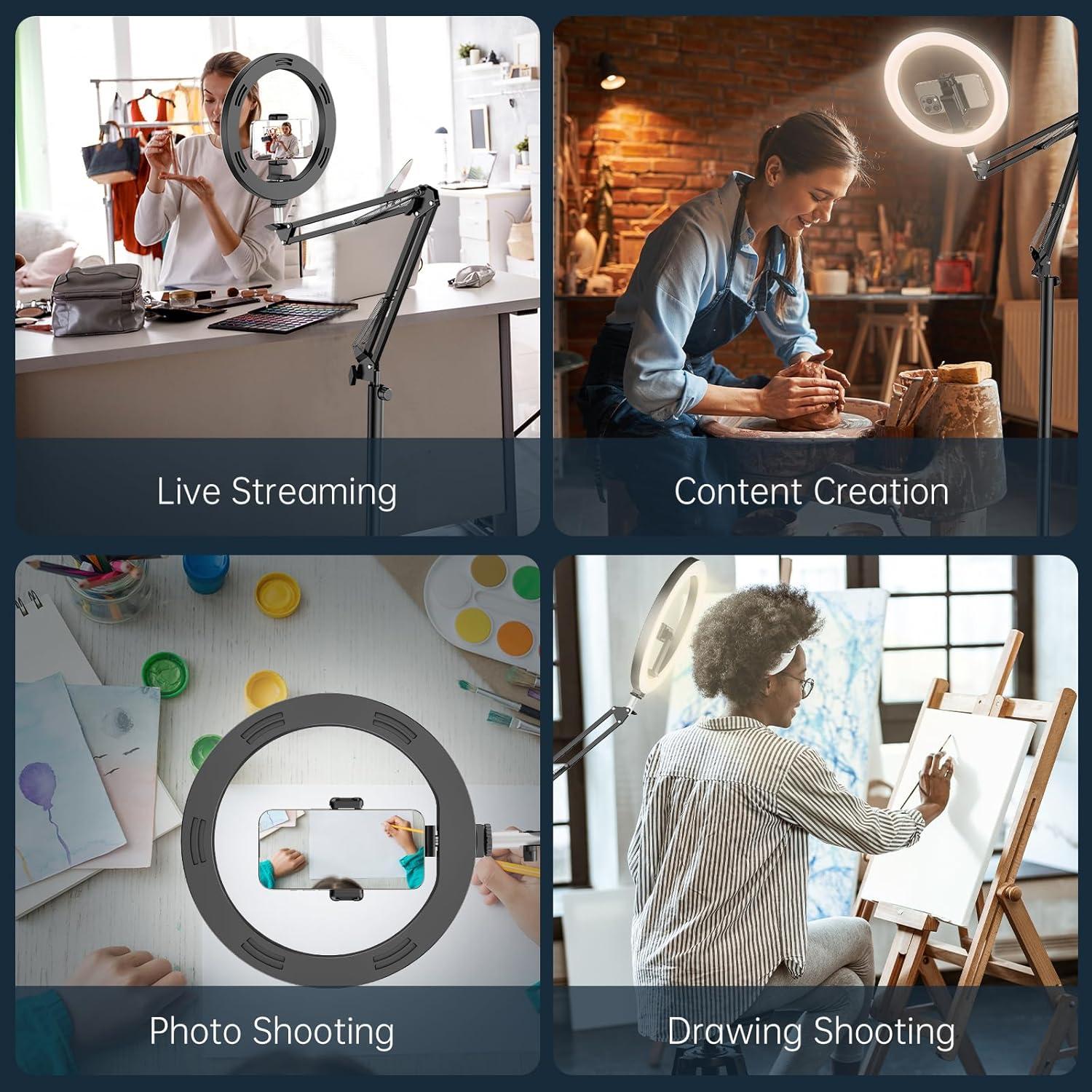 Soporte de Teléfono de Techo Bialeire 25.4 cm con Luz de Anillo