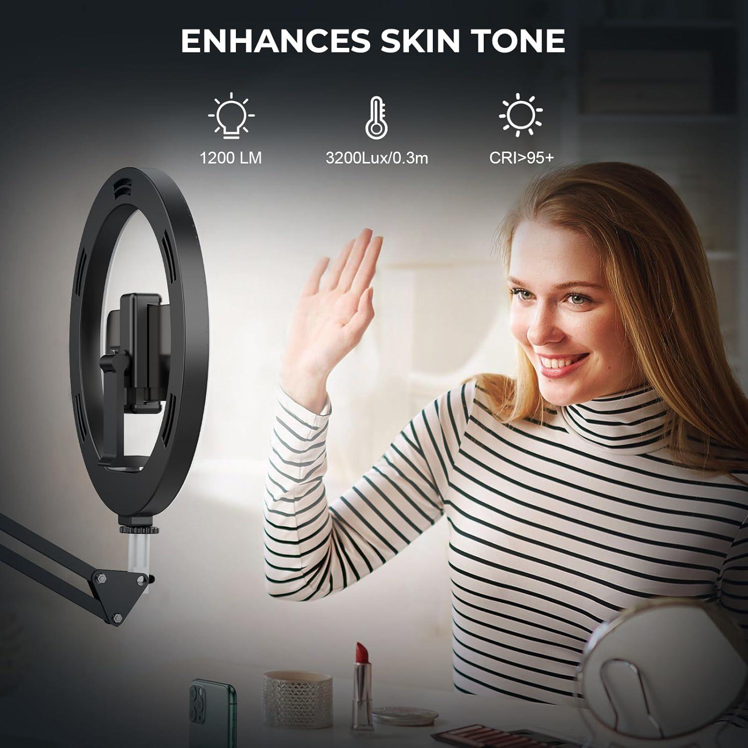 Soporte de Teléfono de Techo Bialeire 25.4 cm con Luz de Anillo