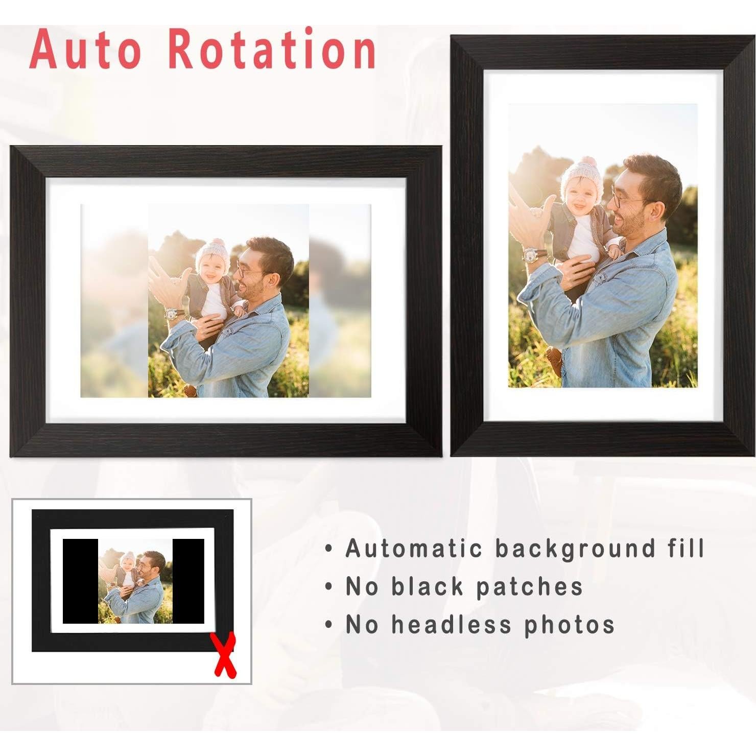 Marco de Fotos Digital AEEZO 10.1" WiFi 1280x800 Pantalla Táctil