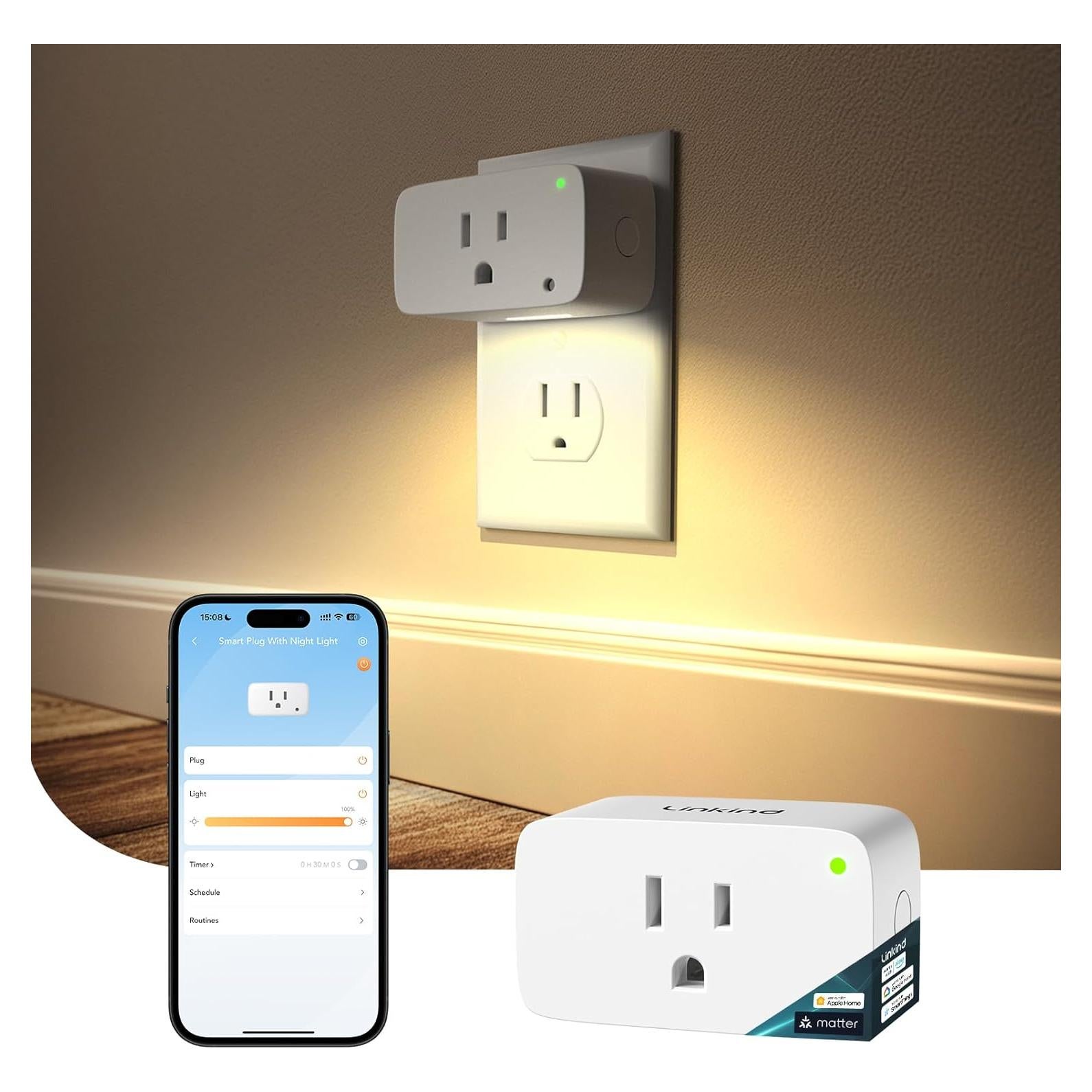 Enchufe Inteligente Linkind con Luz Nocturna 15A 1800W