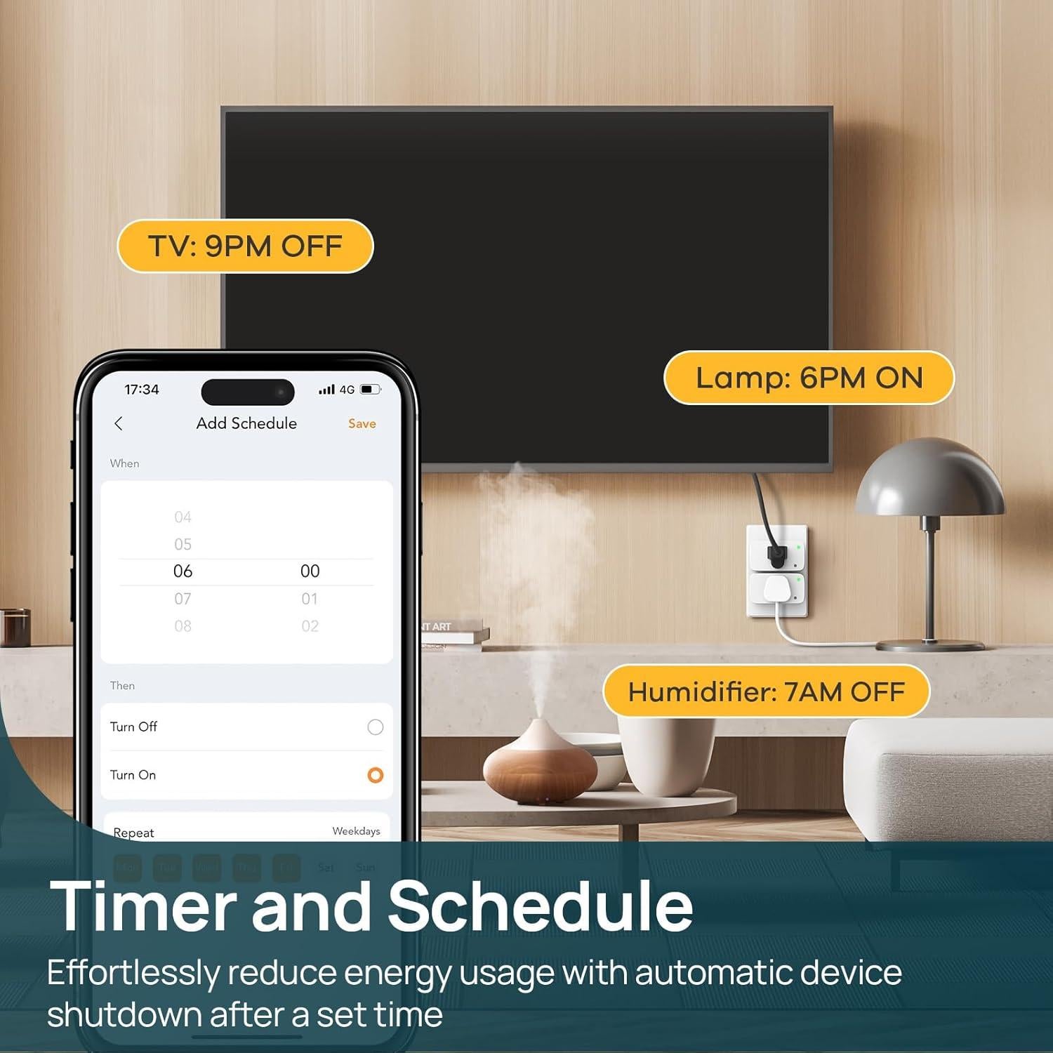 Enchufe Inteligente Linkind con Luz Nocturna 15A 1800W