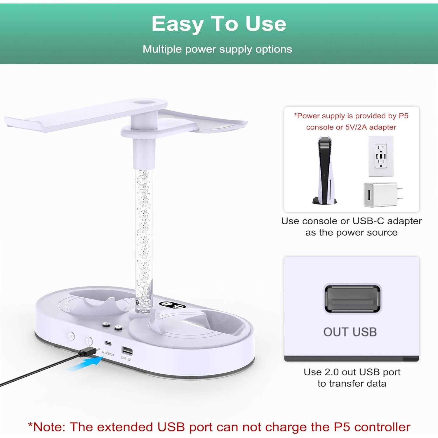 Soporte de Carga Vertical FastSnail para PS VR2 con RGB