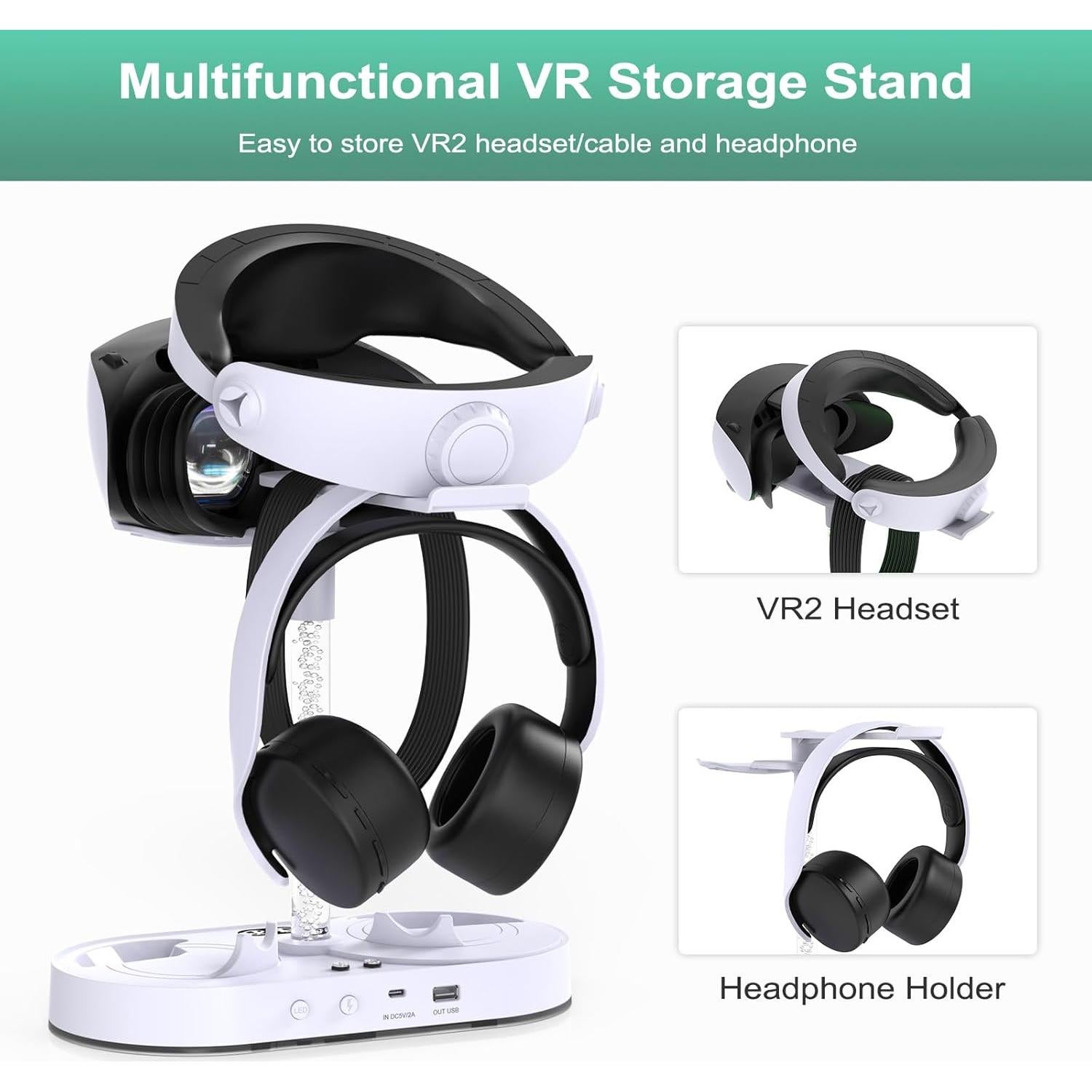 Soporte de Carga Vertical FastSnail para PS VR2 con RGB