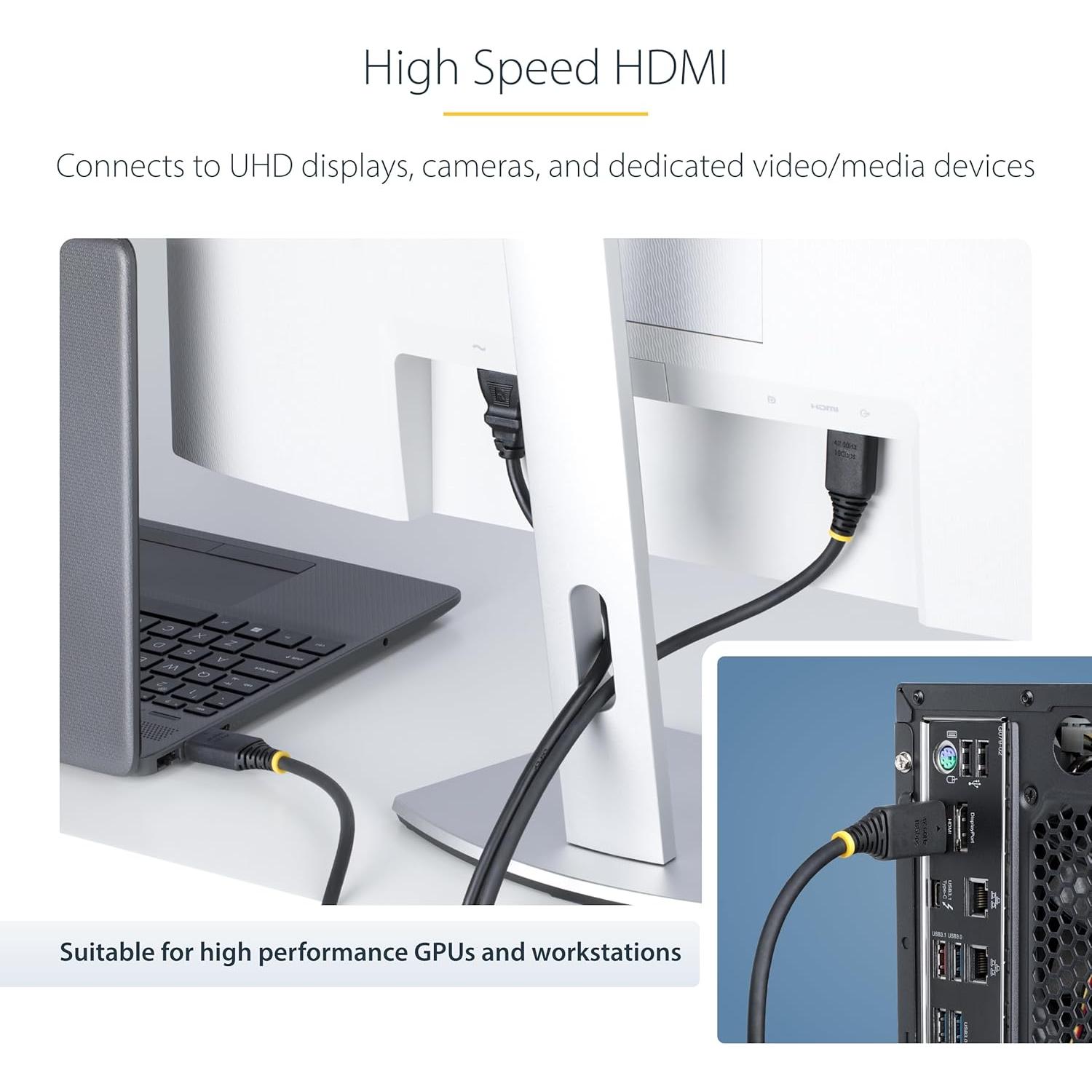 Cable HDMI 2.0 StarTech 0.3m 4K 60Hz Alta Velocidad