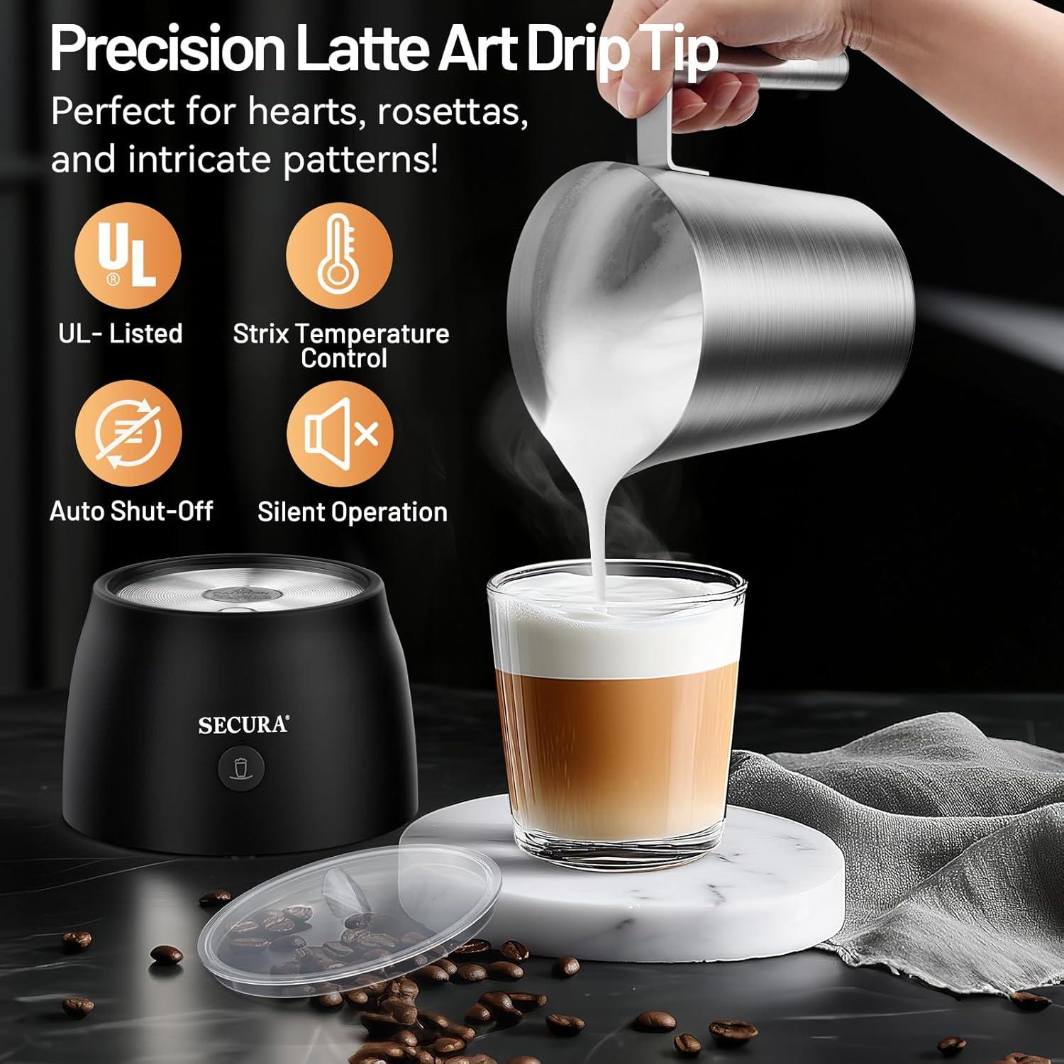 Espumador de Leche Secura F280R 500ml Acero Inoxidable 600W