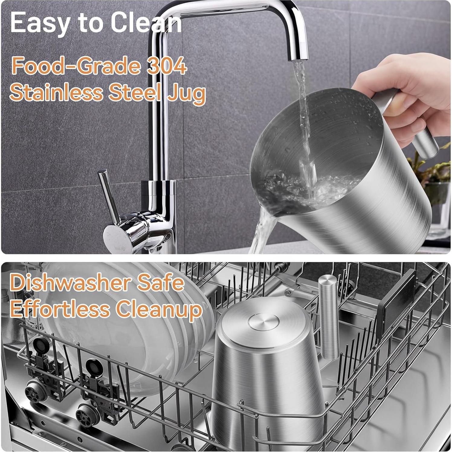 Espumador de Leche Secura F280R 500ml Acero Inoxidable 600W