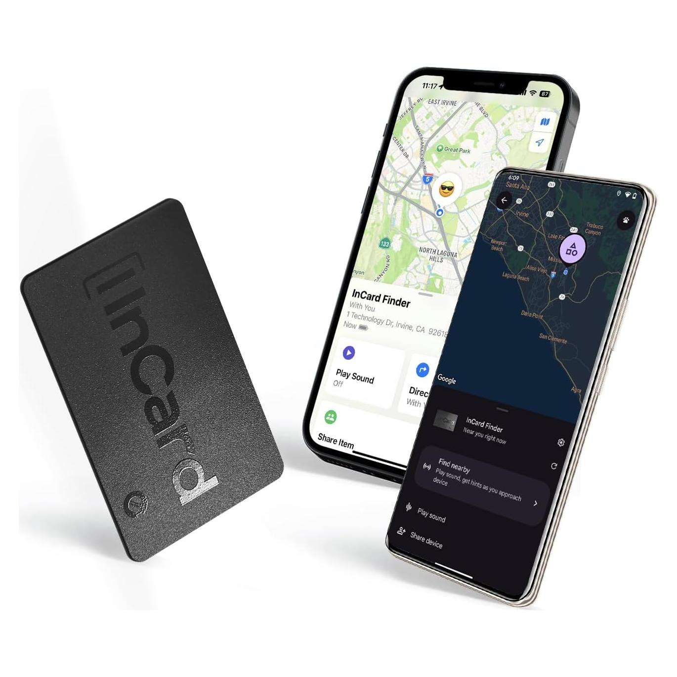 Rastreador de Cartera InCard Finder Negro - Compatible con Apple y Google