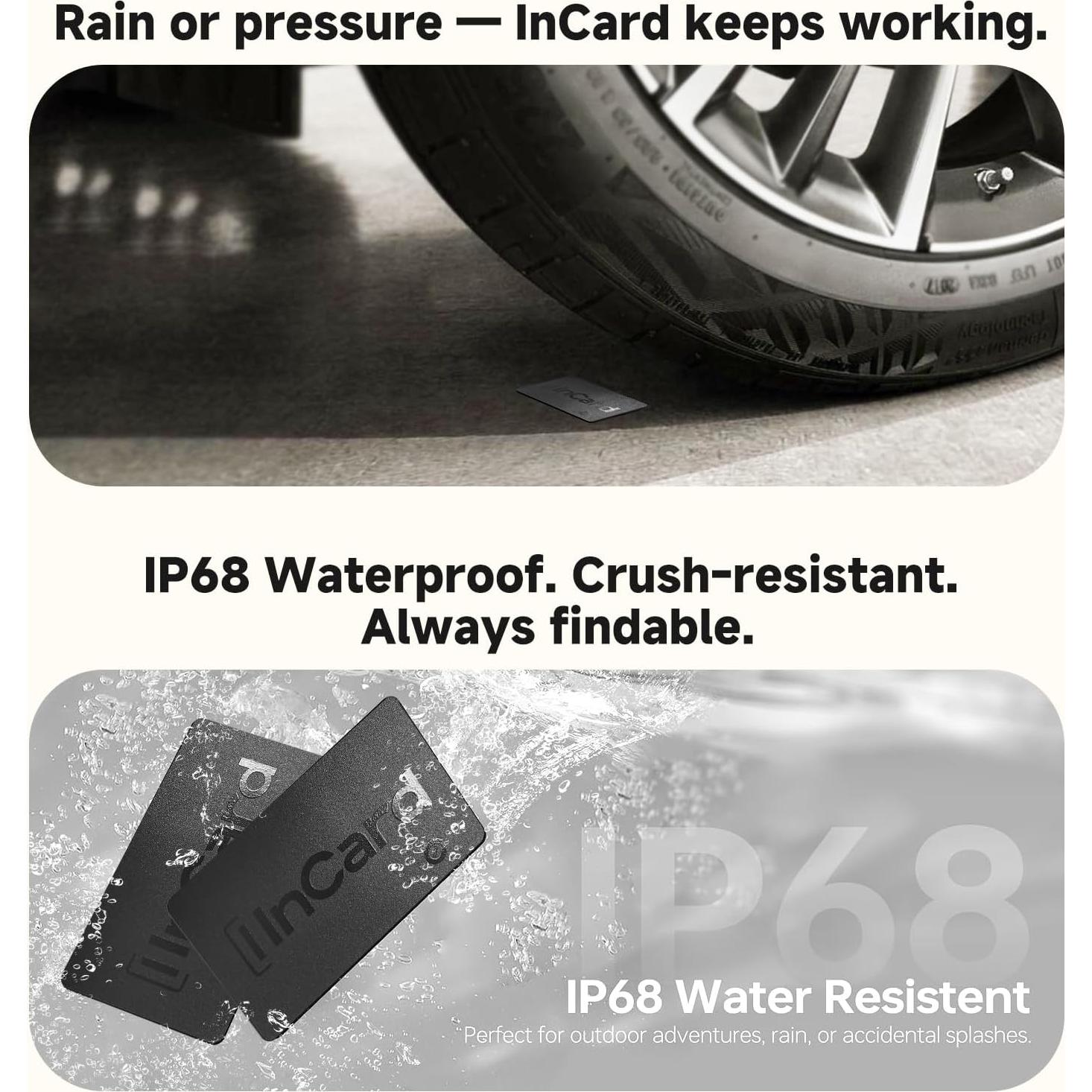 Rastreador de Cartera InCard Finder Negro - Compatible con Apple y Google