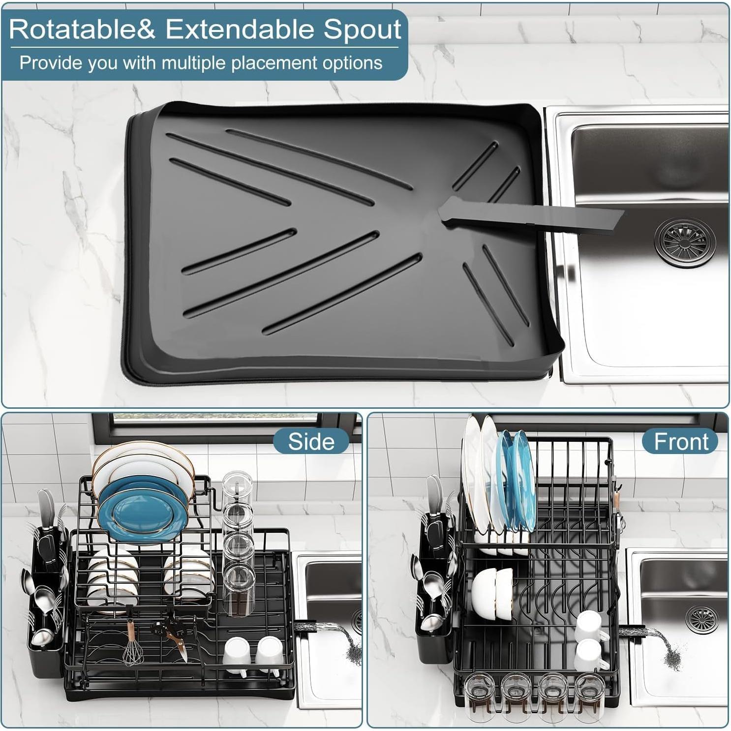 Escurridor de Platos Doitsf de 2 Niveles Acero Inoxidable