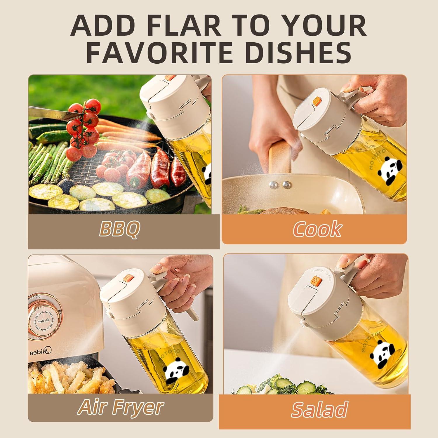 Pulverizador de Aceite MDZF SWEET HOME 600ml Gris Panda