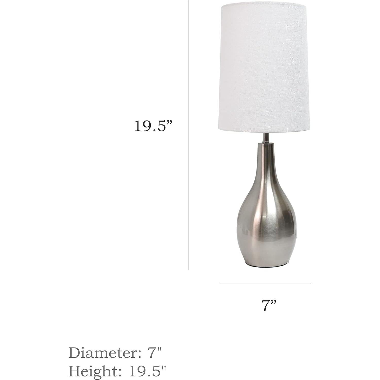 Lámpara de Mesa Simple Designs LT3303-BSN Níquel Cepillado 1 Luz