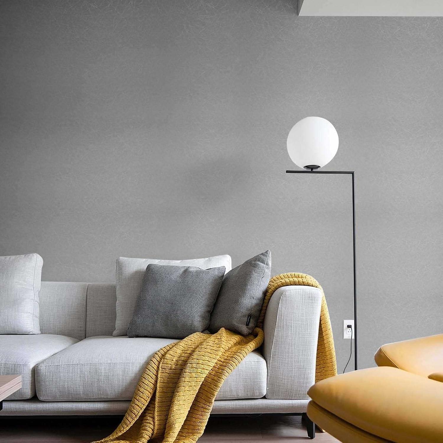 Papel Tapiz Autoadhesivo Abyssaly Gris Plateado 30x200 cm