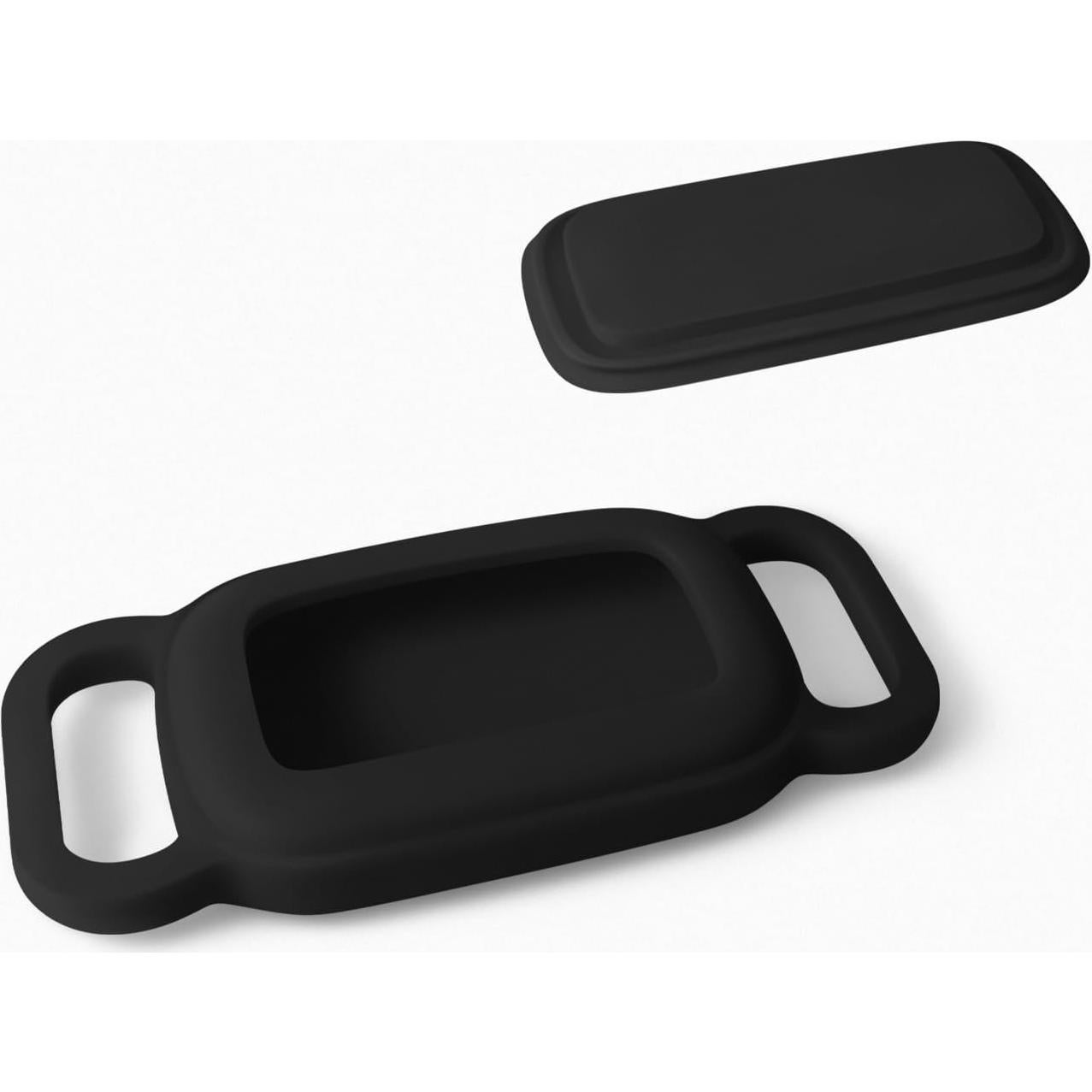 Geiomoo Silicone Case for Tile Pro (2024),(2022) Tracker, Soft Flexible Scratch Resistant Protective Cover with Carabiner (Black+Red)