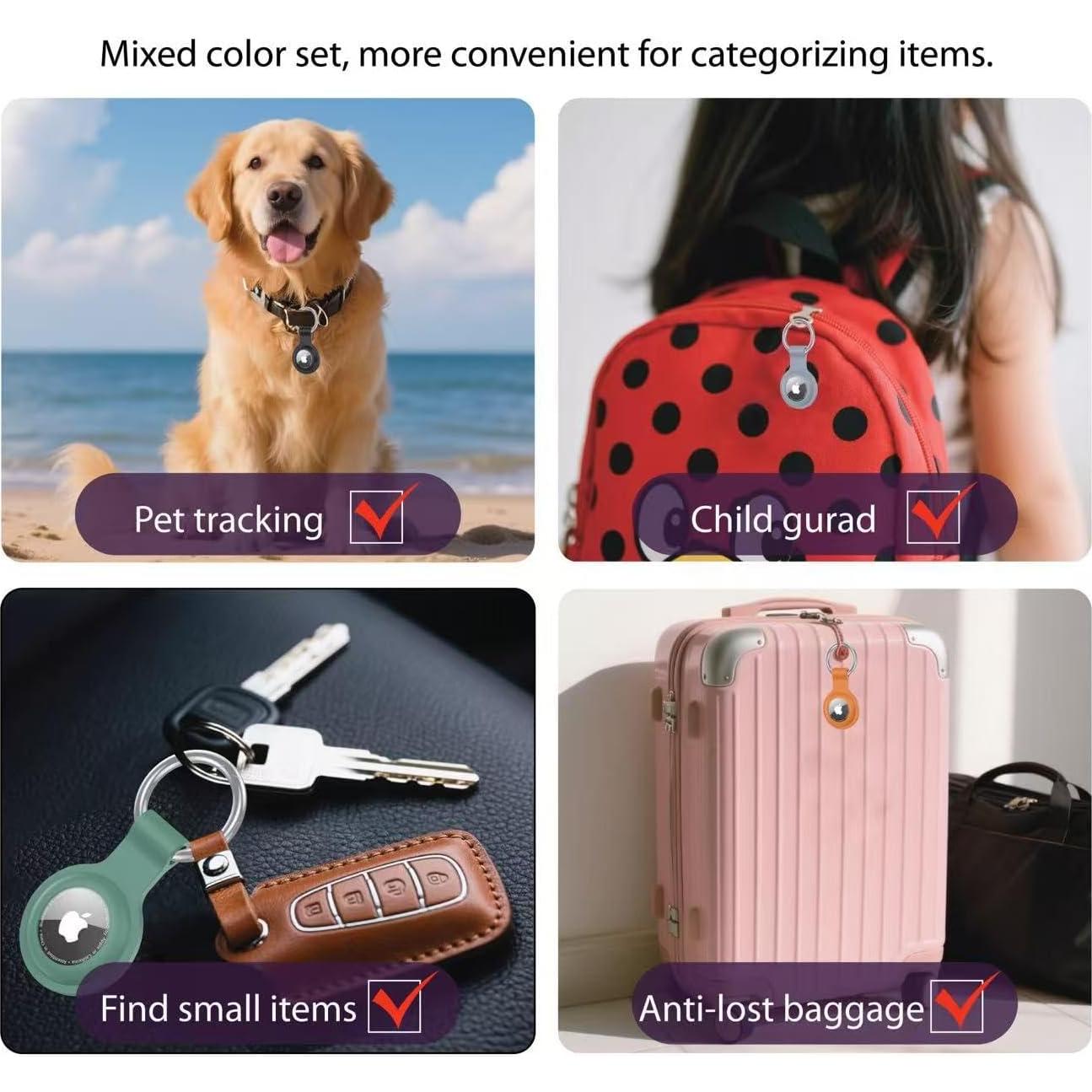 Funda Protectora para AirTag Shiningwell 4 Colores Silicona