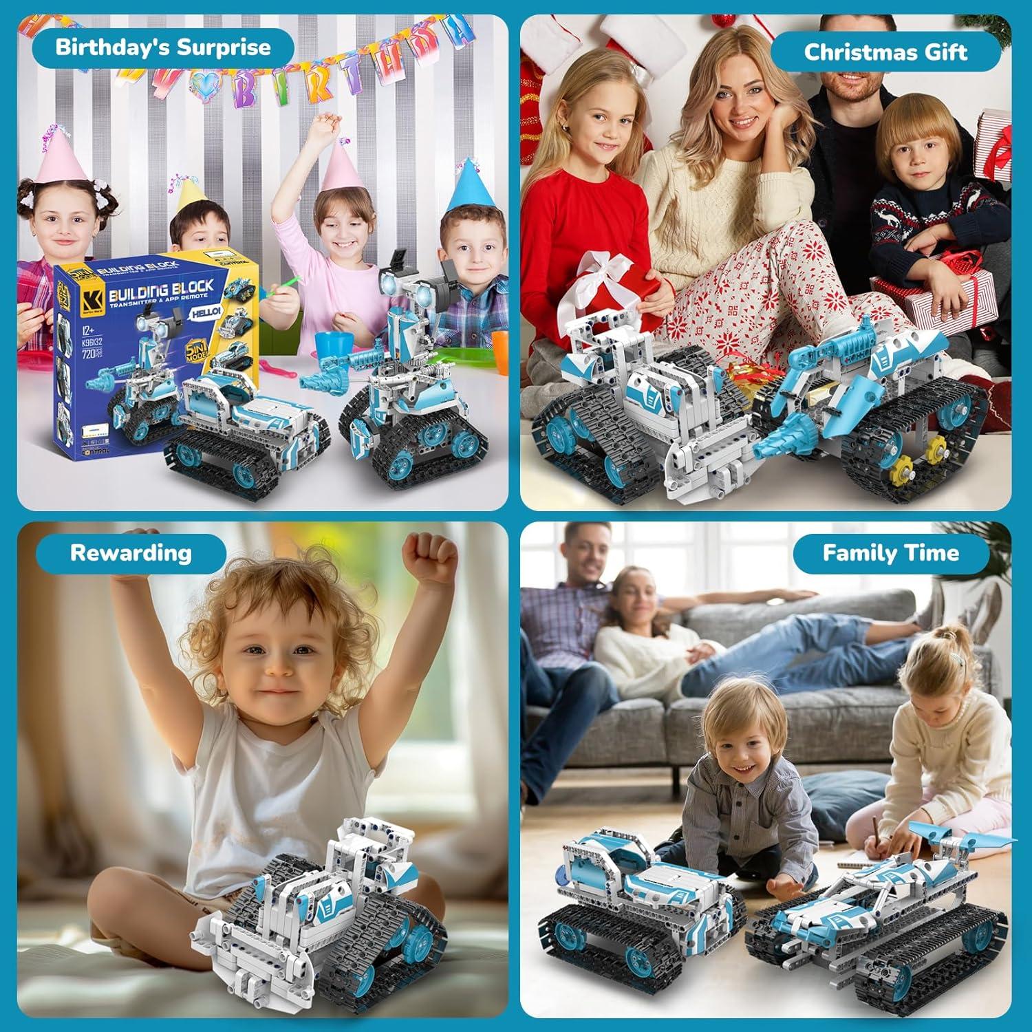 Kit de Construcción de Robots 5 en 1 Huasui K96132 - 720 Piezas