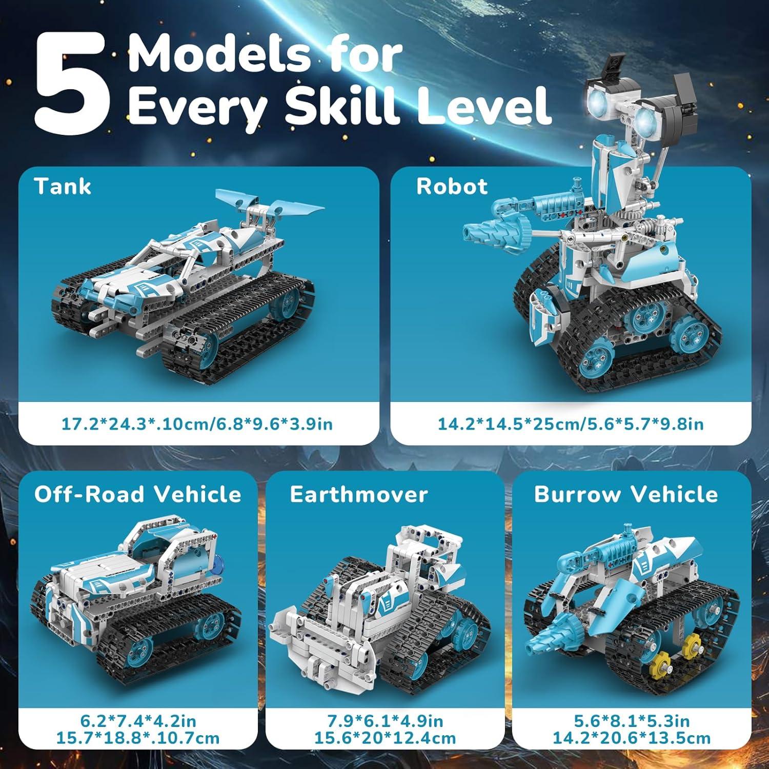 Kit de Construcción de Robots 5 en 1 Huasui K96132 - 720 Piezas