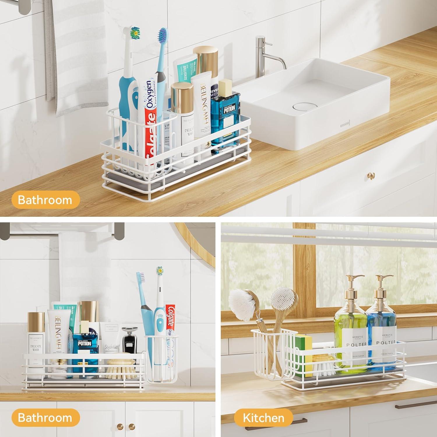 Soporte para Esponjas Yofidra Caddy Acero Inoxidable Blanco