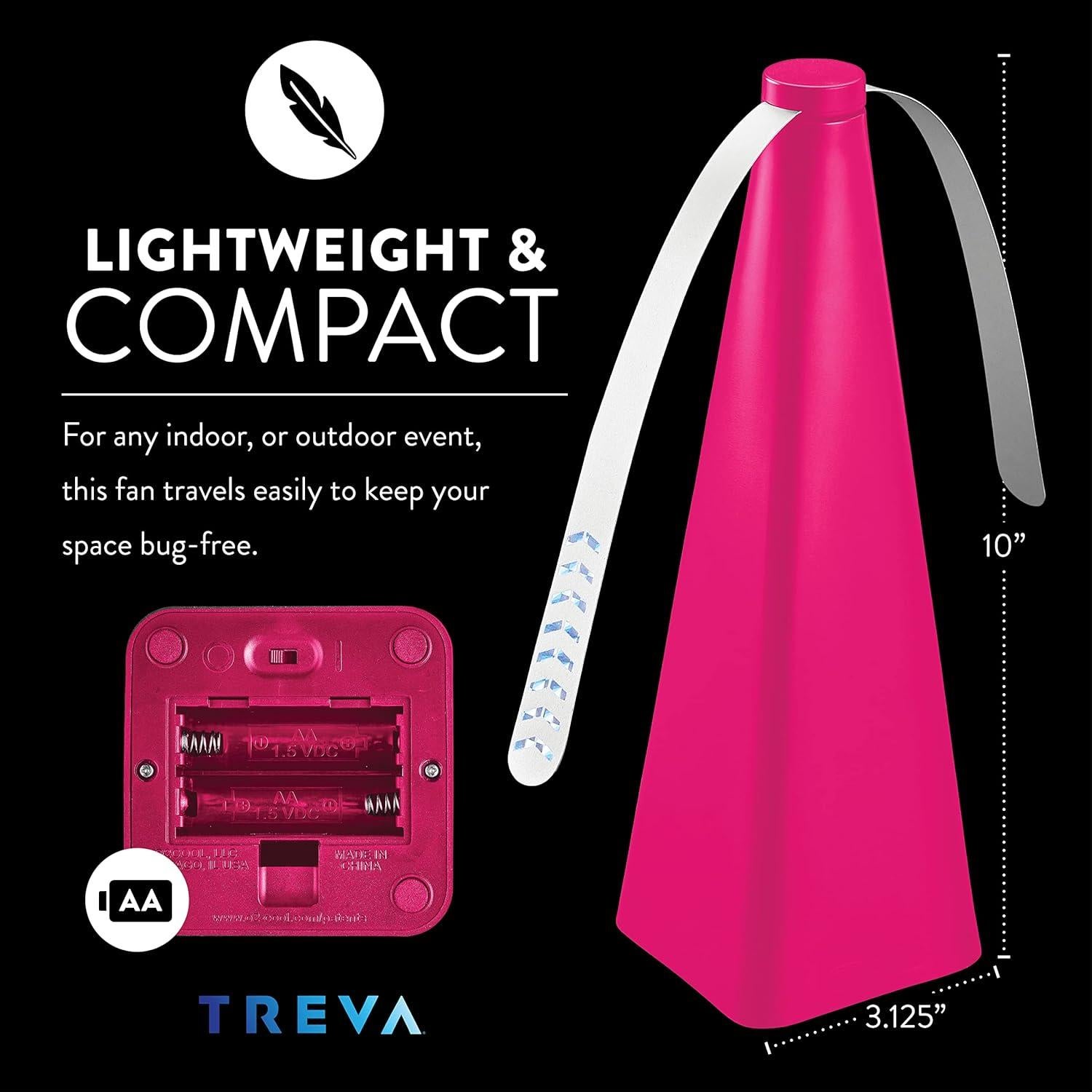 Ventilador Antiinsectos Treva Rosa, 4 Paquete, Sin Químicos