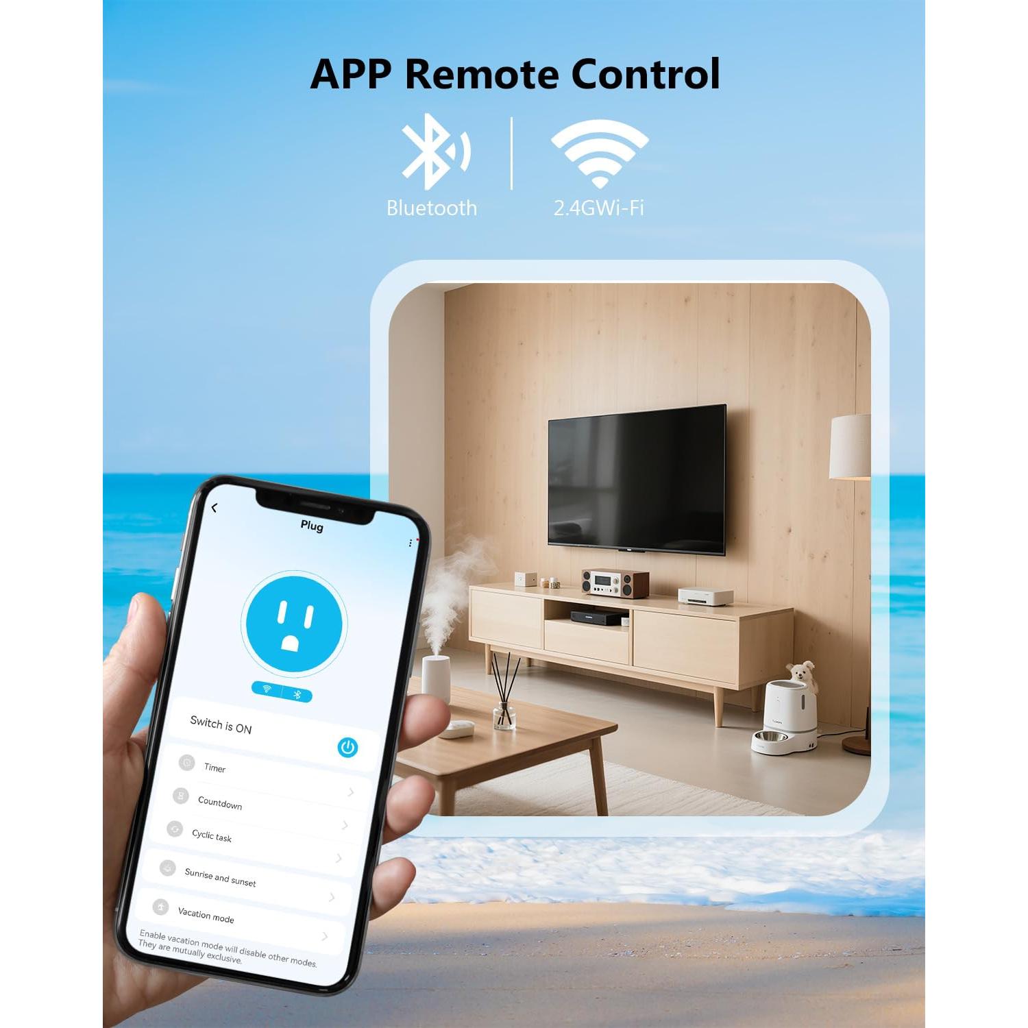 Enchufe Inteligente DAYBETTER 15A WiFi Alexa y Google Home