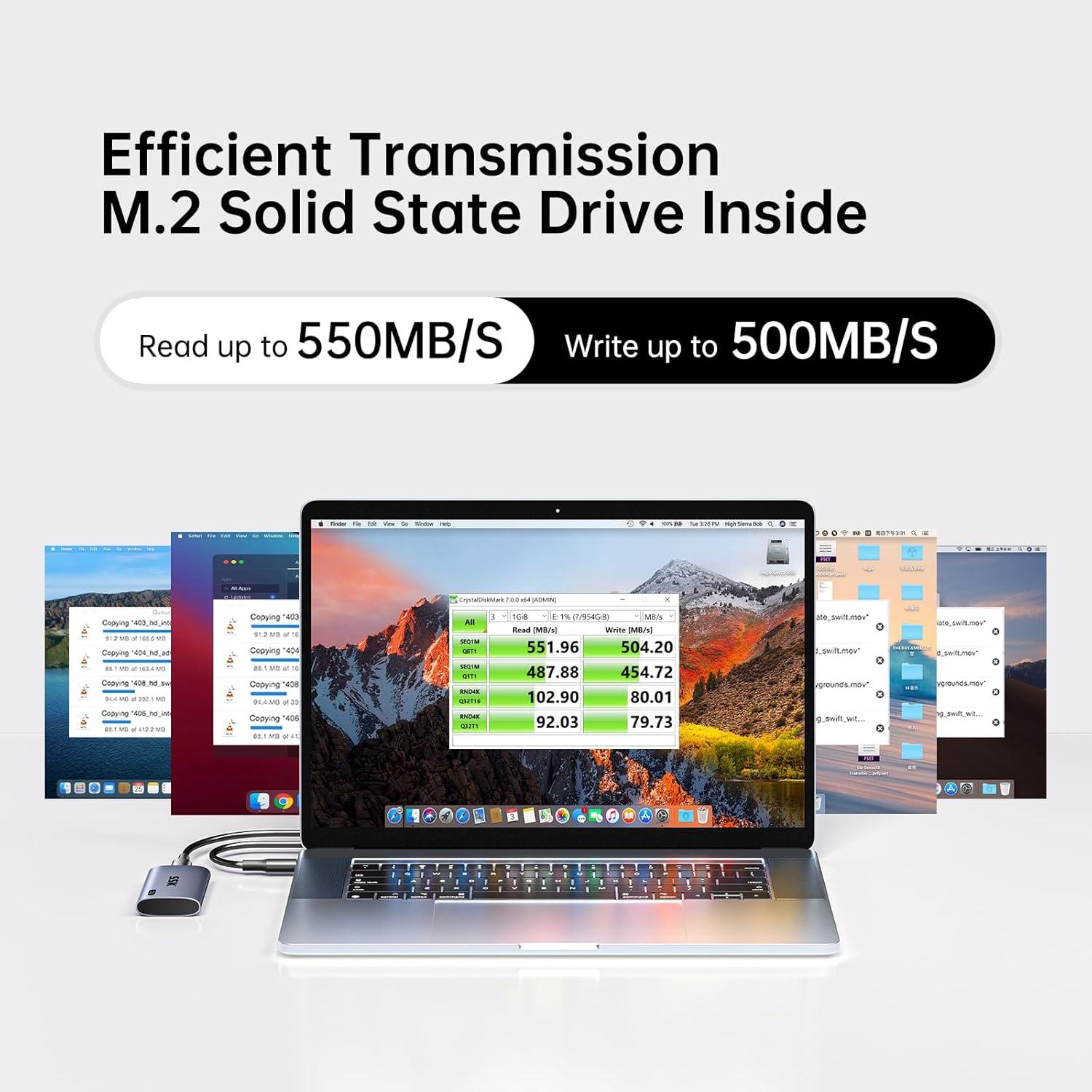 Disco Duro Externo SSK 128GB SSD Portátil USB 3.2 Rápido