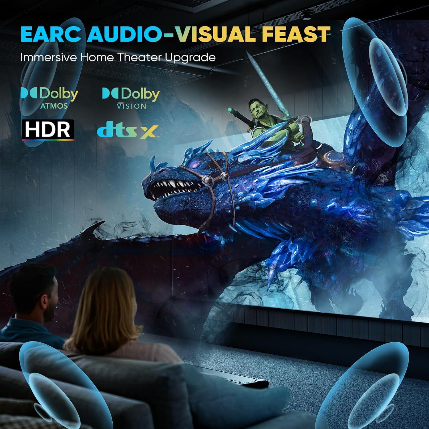 Cable HDMI 8K Yuaice 1.5FT 48Gbps 4K@120Hz HDR