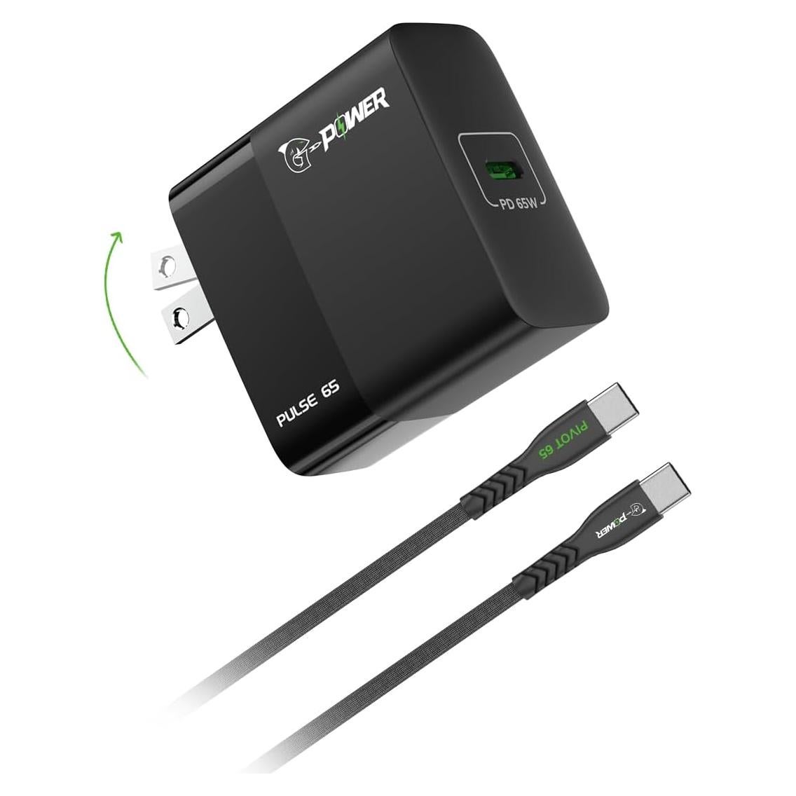 Cargador USB C 65W G-POWER Pulse 65 Carga Rápida PD 3.0