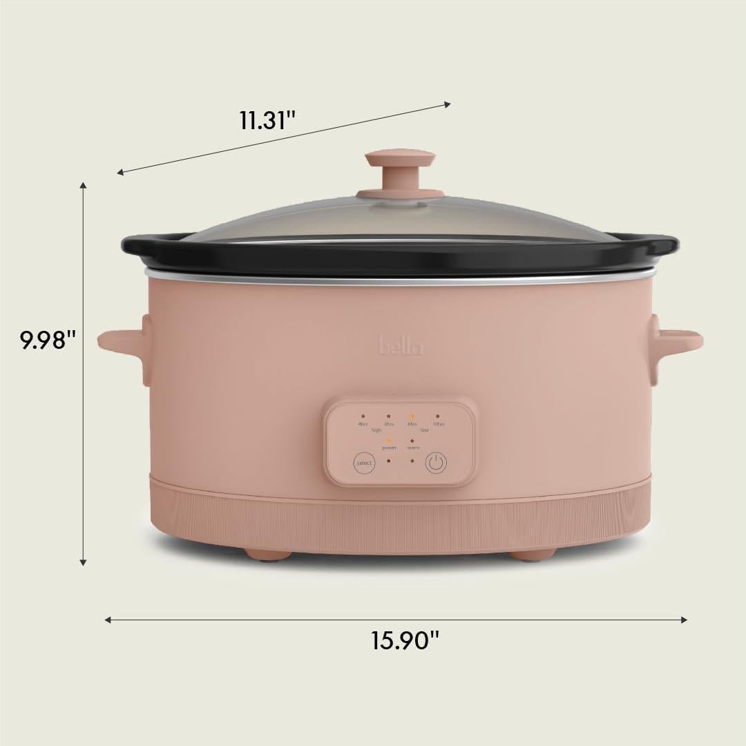 Cocinero Lento Programable BELLA 6 Qt Cerámico Antiadherente